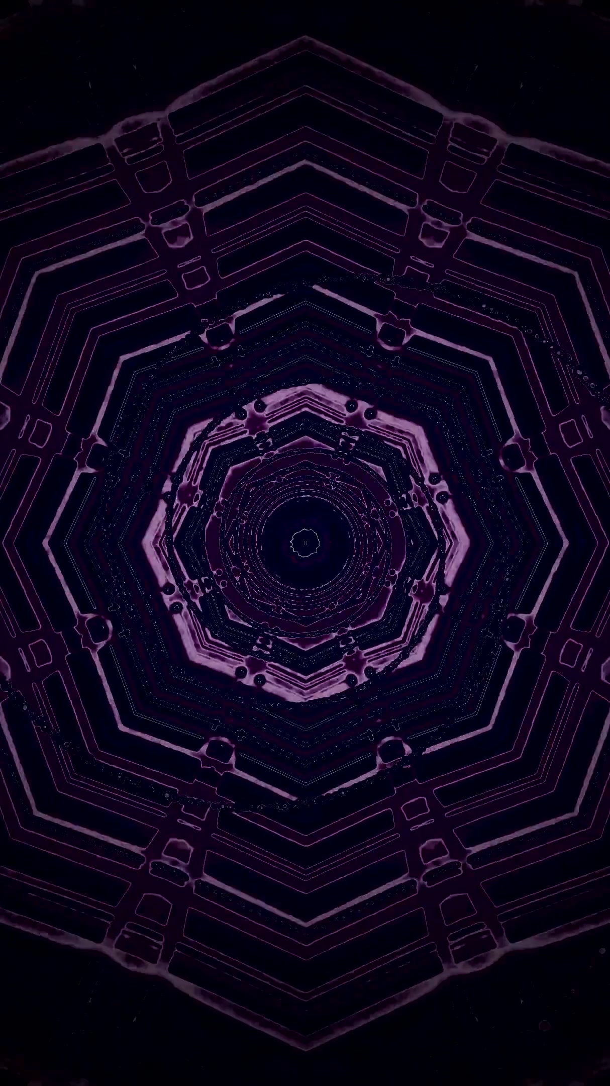 Intricate tunnel video looping screensaver creates a mesmerizing visual experience for relaxation and focus in any setting