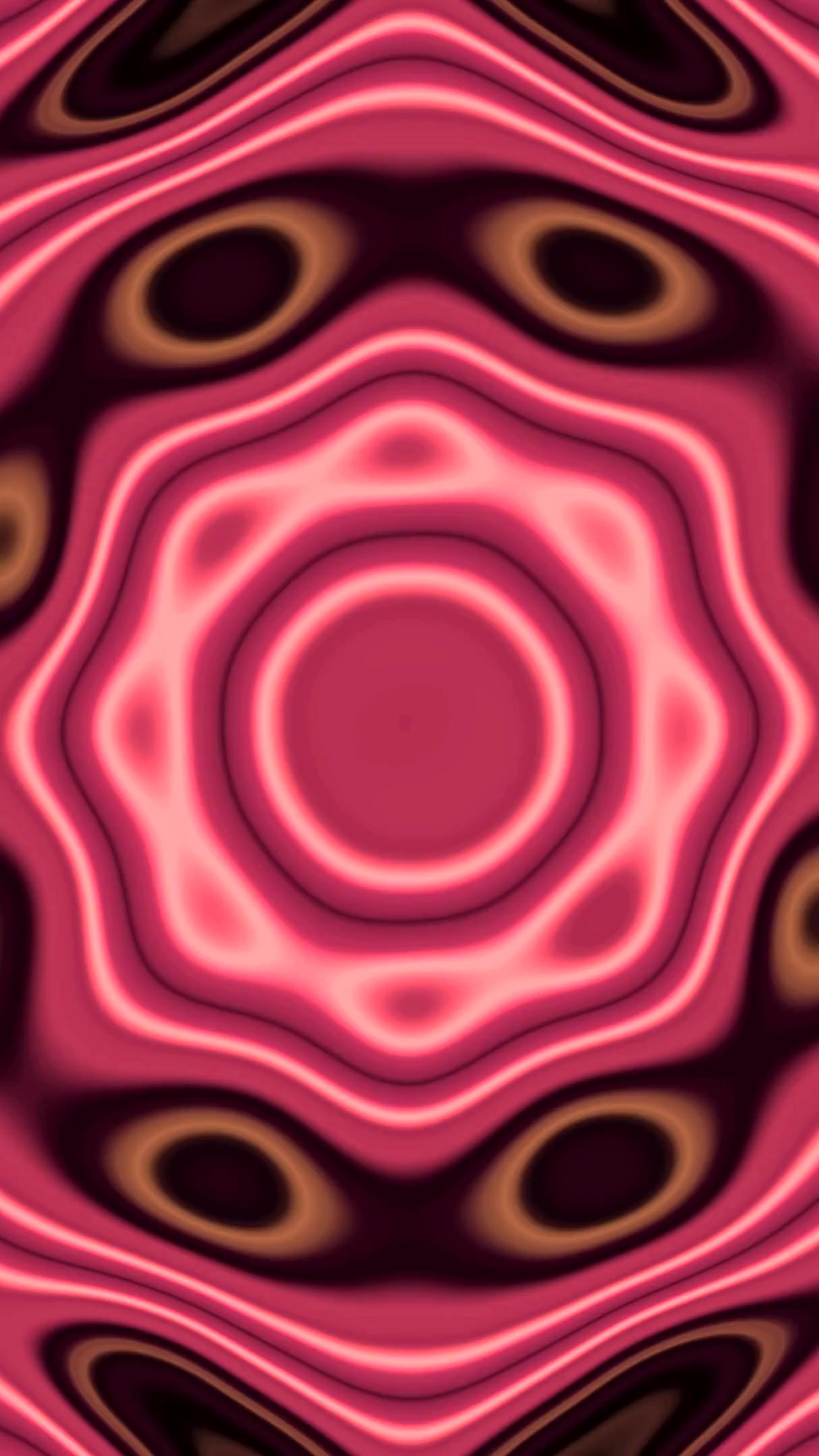 Tunnel video vj loop screensaver displaying a seamless pattern of concentric rings in vibrant colors