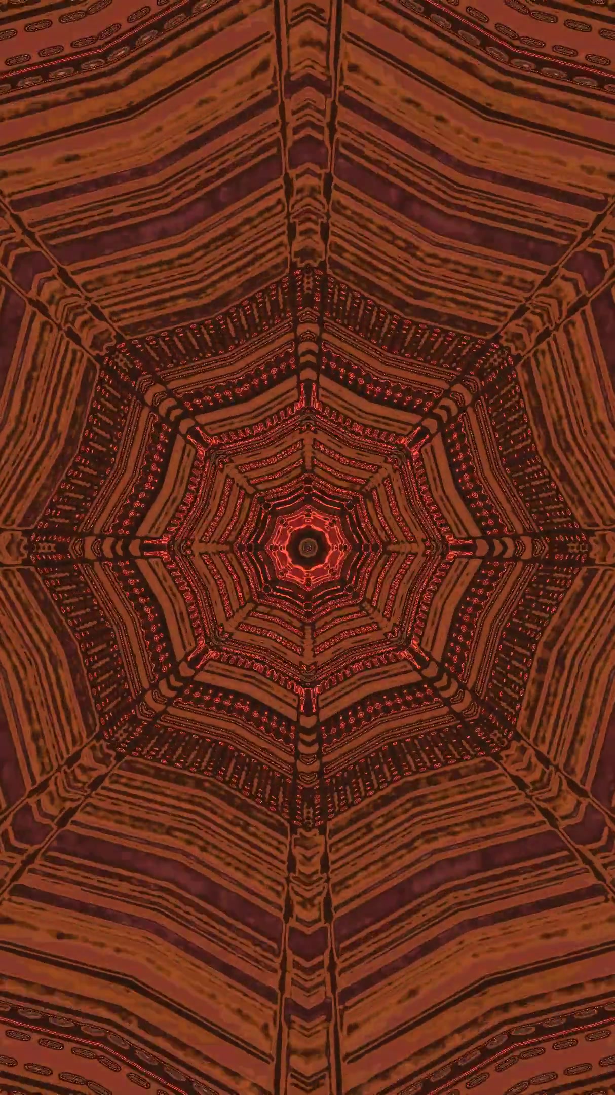 Tunnel video loop creating a seamless visual experience with vibrant colors and geometric patterns in motion