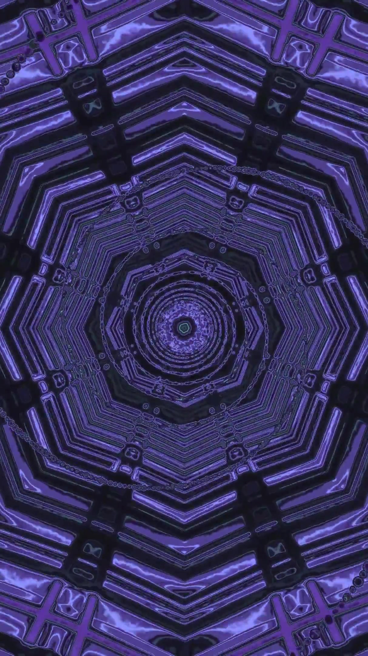 Colorful tunnel visual loop creates an immersive experience for screensaver settings and video displays