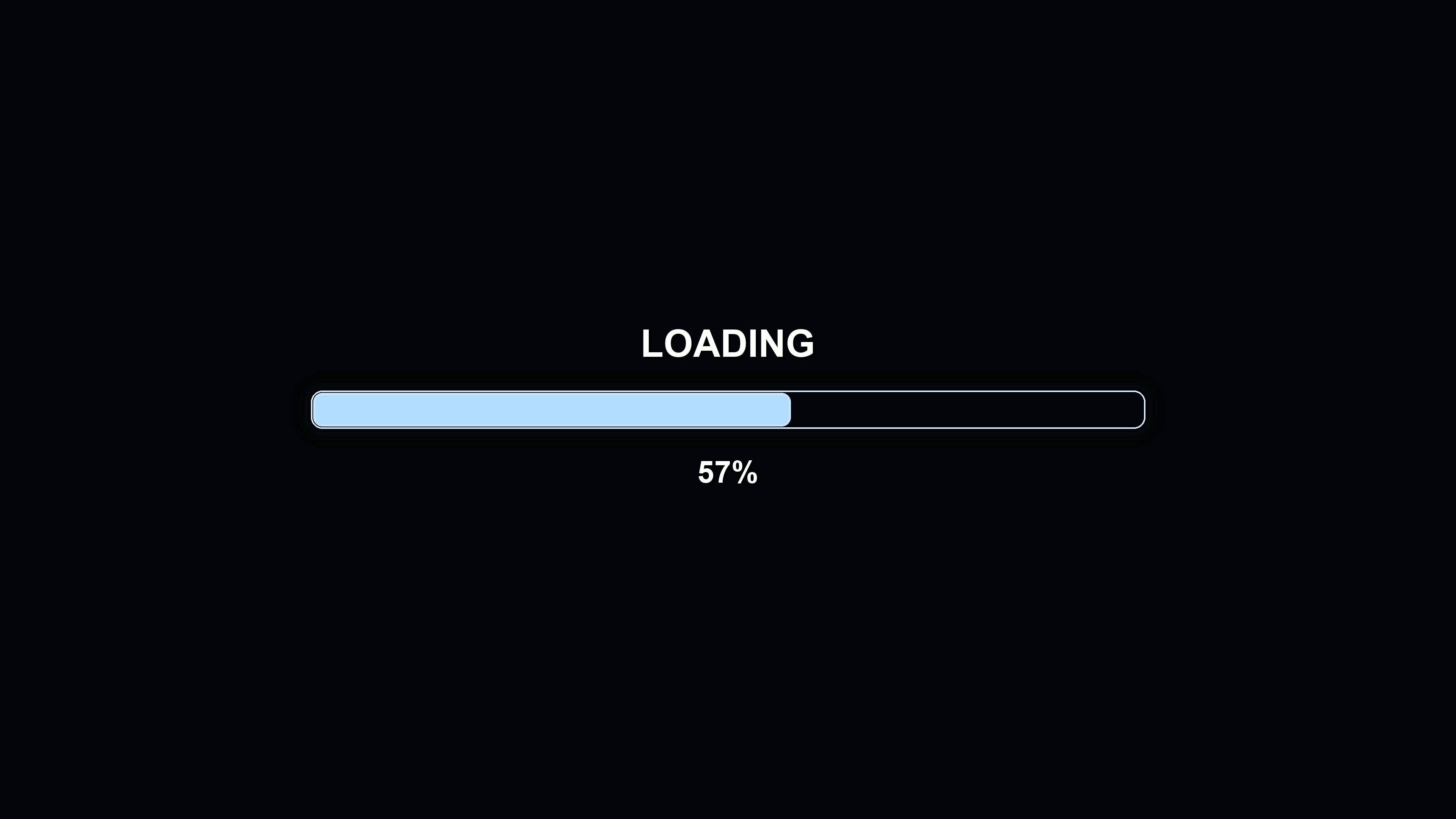 Modern loading animation with progress bar indicating waiting time for users in digital settings