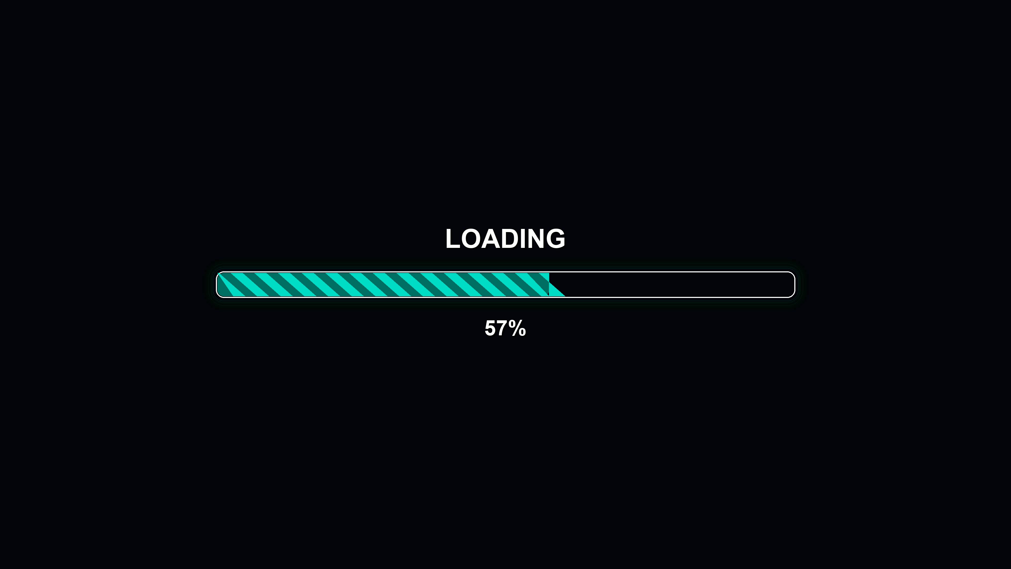 Modern style progressbar animation shows 100 percent loading state for user waiting periods in digital interfaces