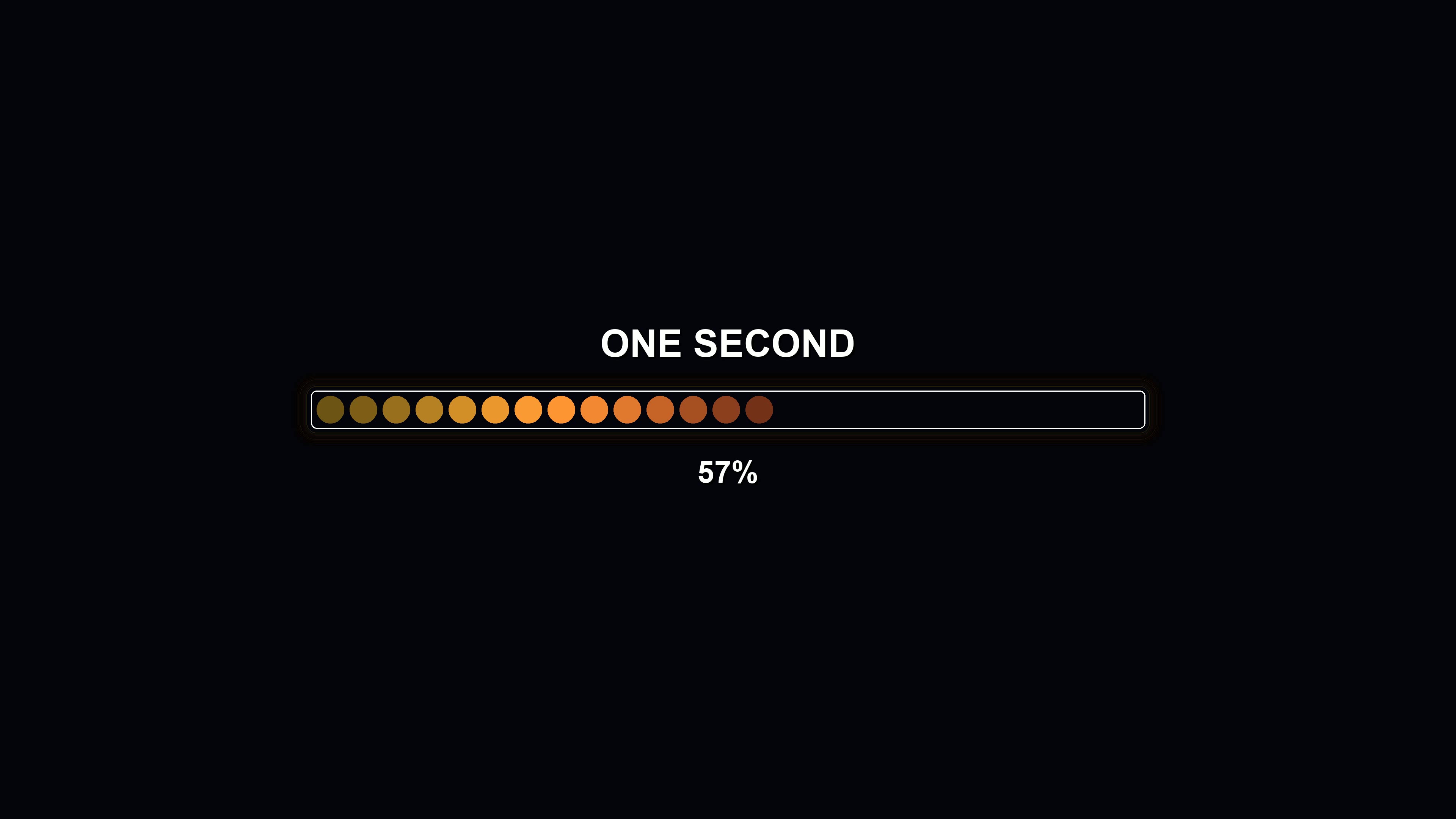 Modern progress bar animation that shows waiting time with colored indicators and a timer display