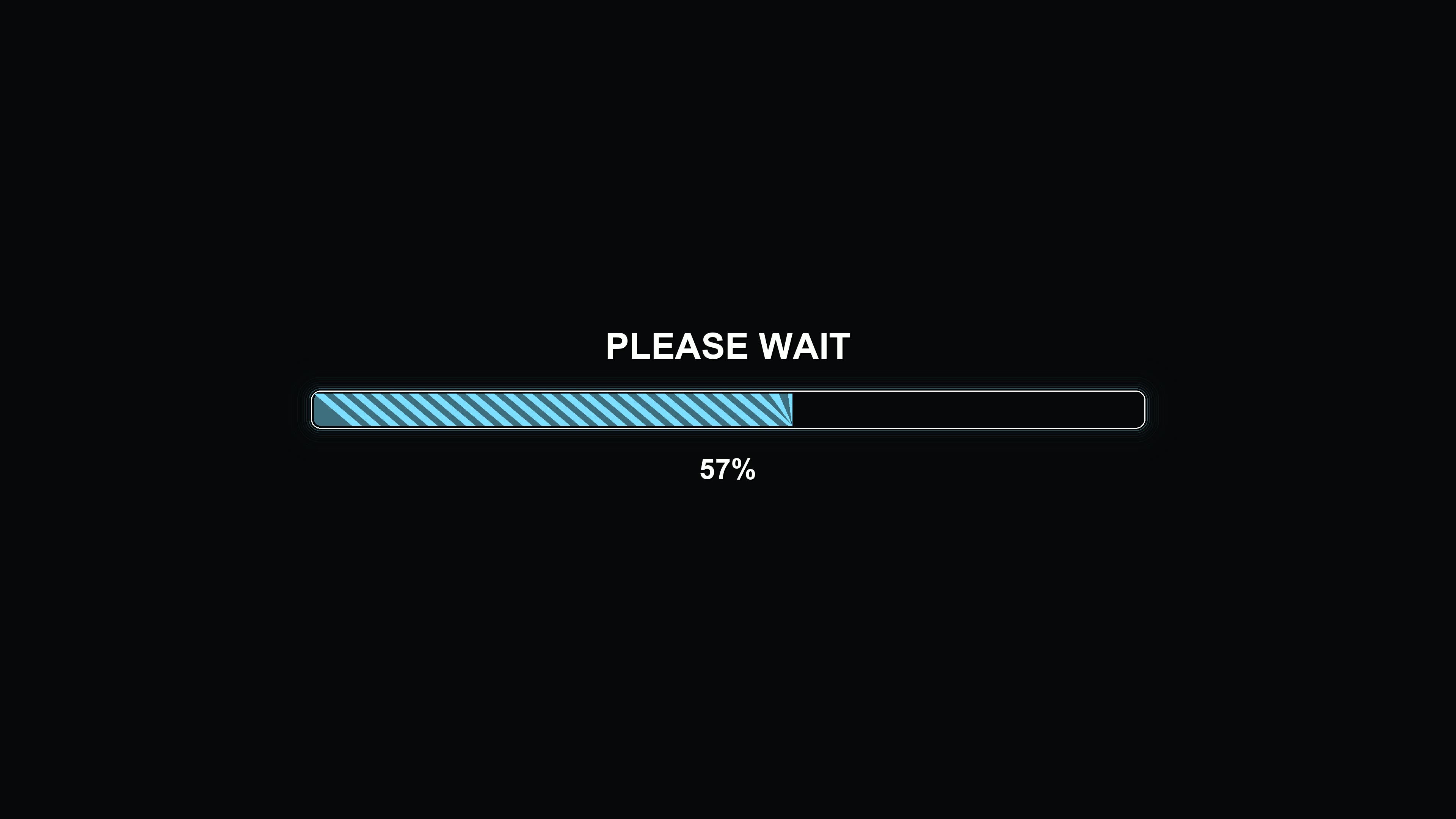 Progress bar animation for waiting periods designed in modern style with a clear view of loading status shown