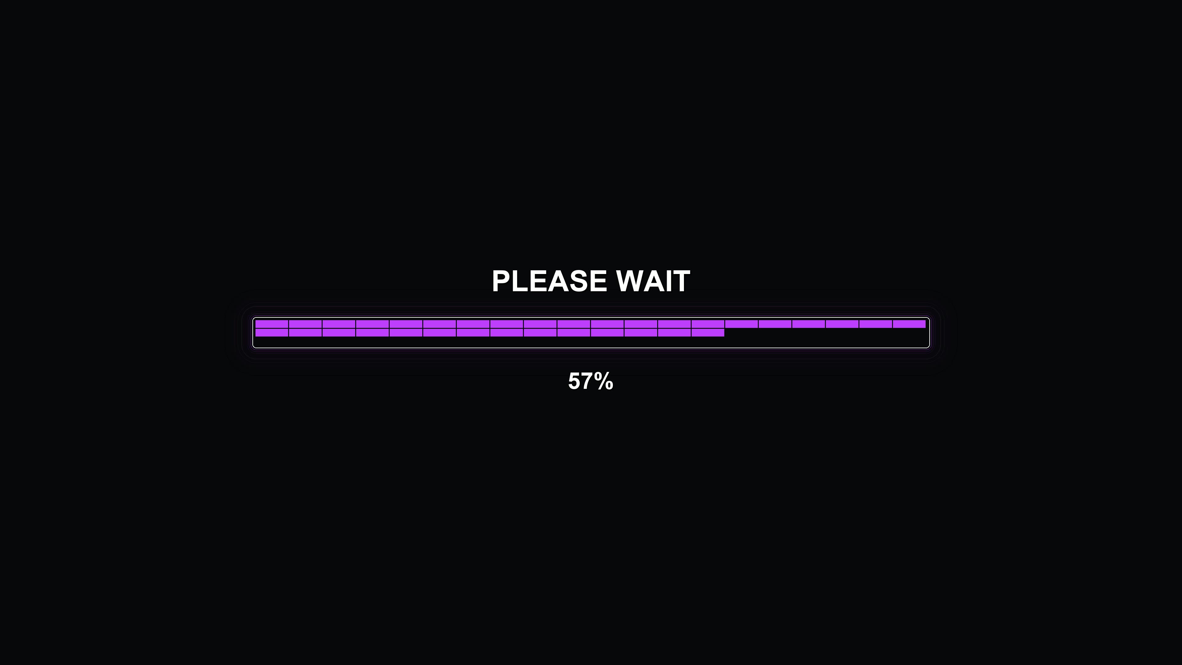 Progress bar animation for waiting periods with a modern design and clear display indicators
