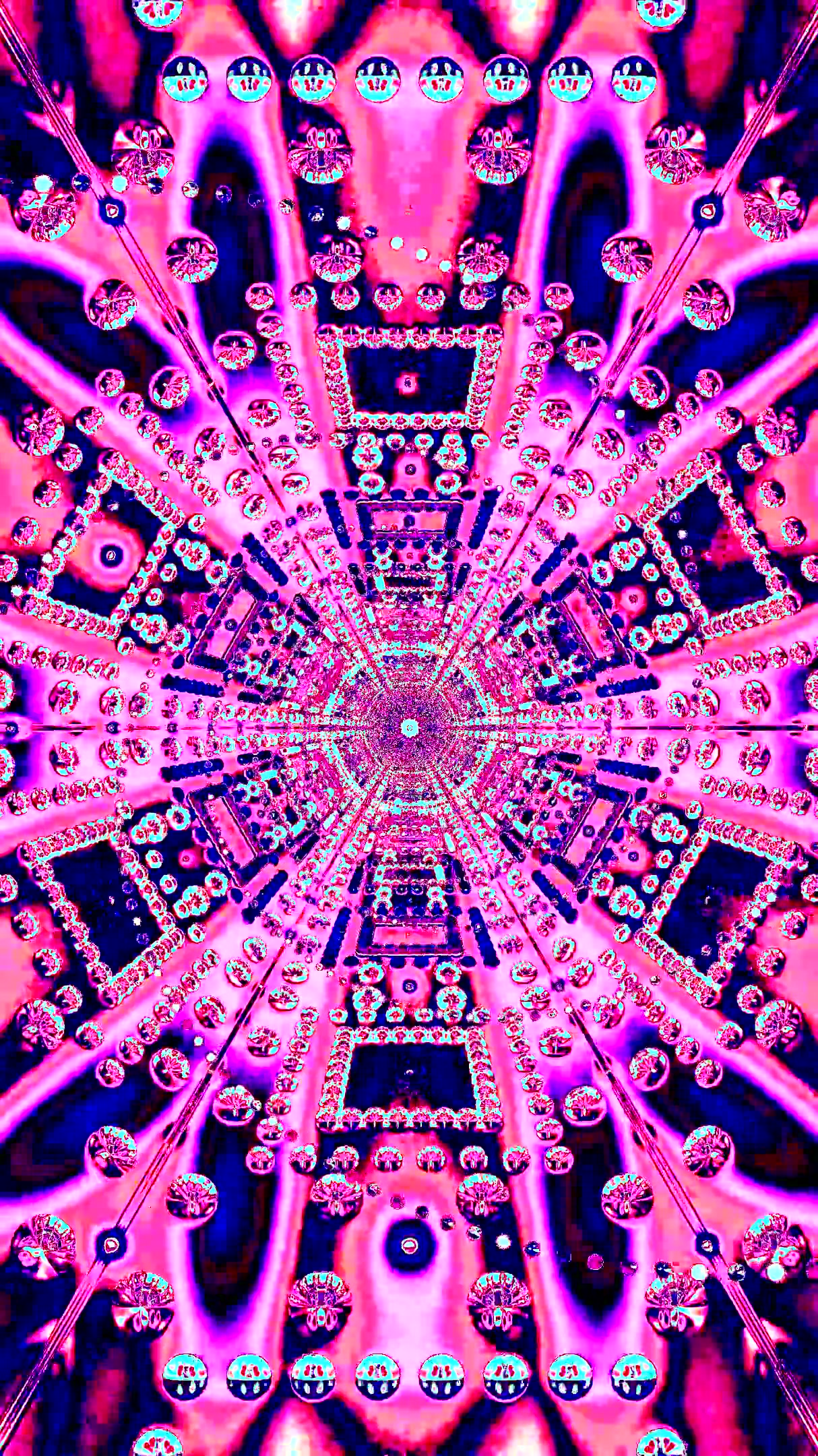 Tunnel video vj loop screensaver displaying colorful patterns and