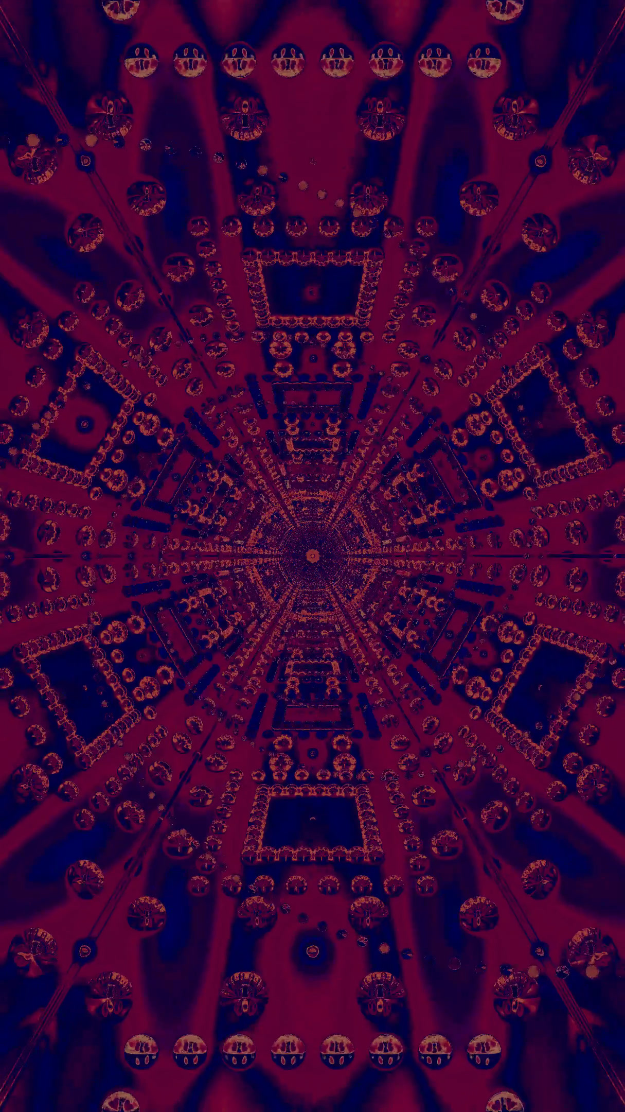 Colorful tunnel video vj loop screensaver with seamless motion an