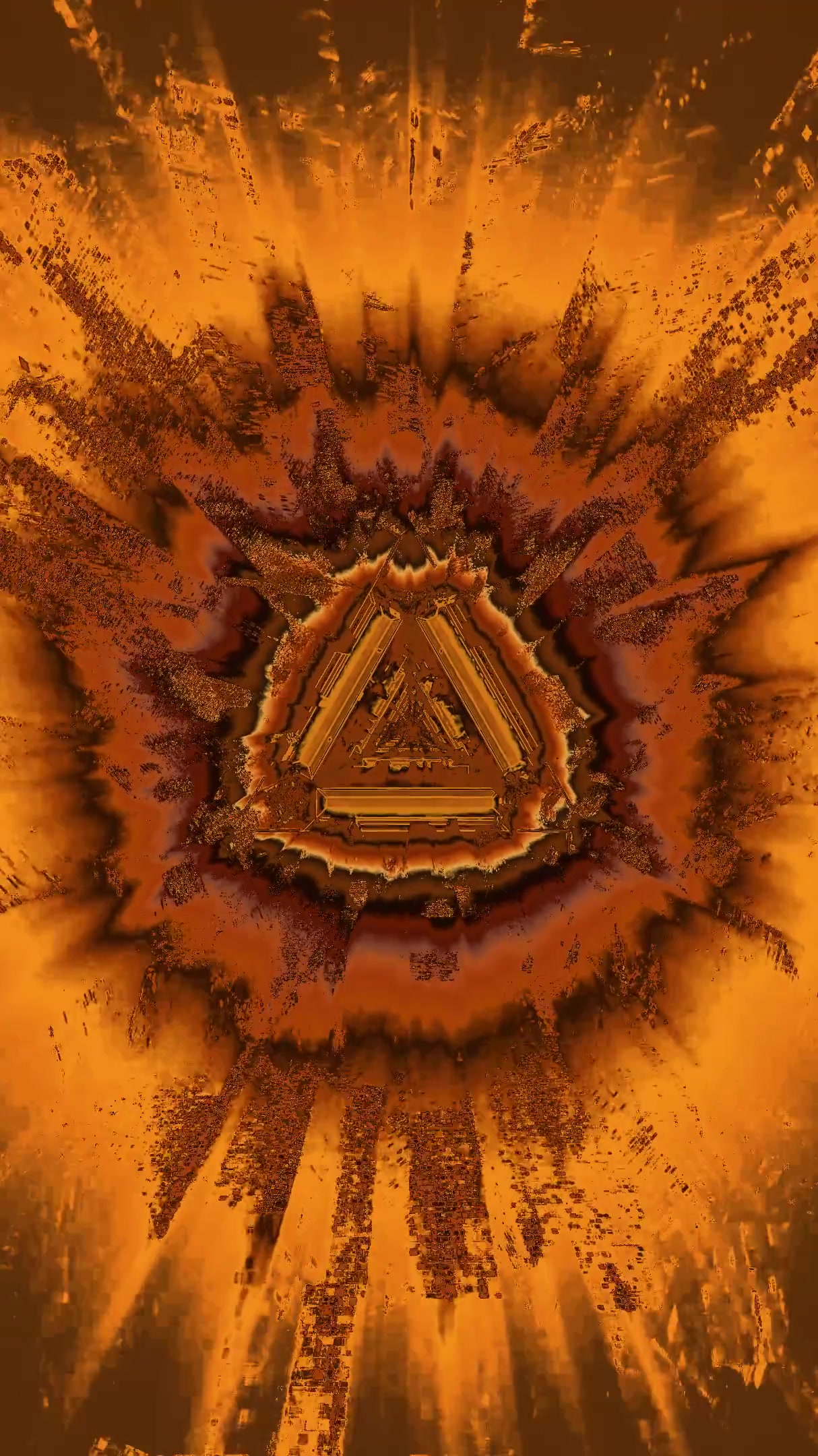 Seamless tunnel video loop with dynamic visual effects for screensaver use