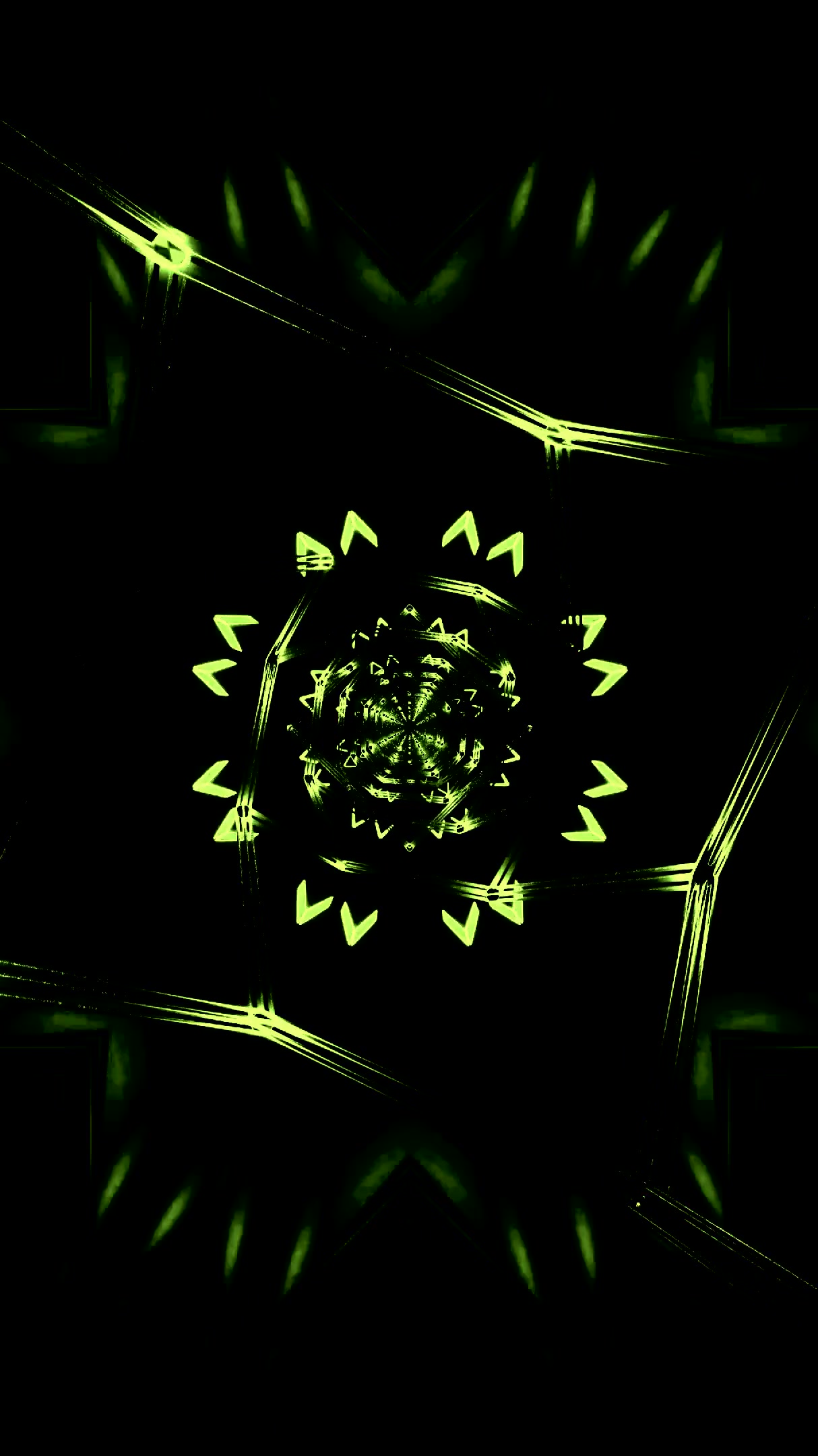 Interactive tunnel video loop showing dynamic patterns with vibra