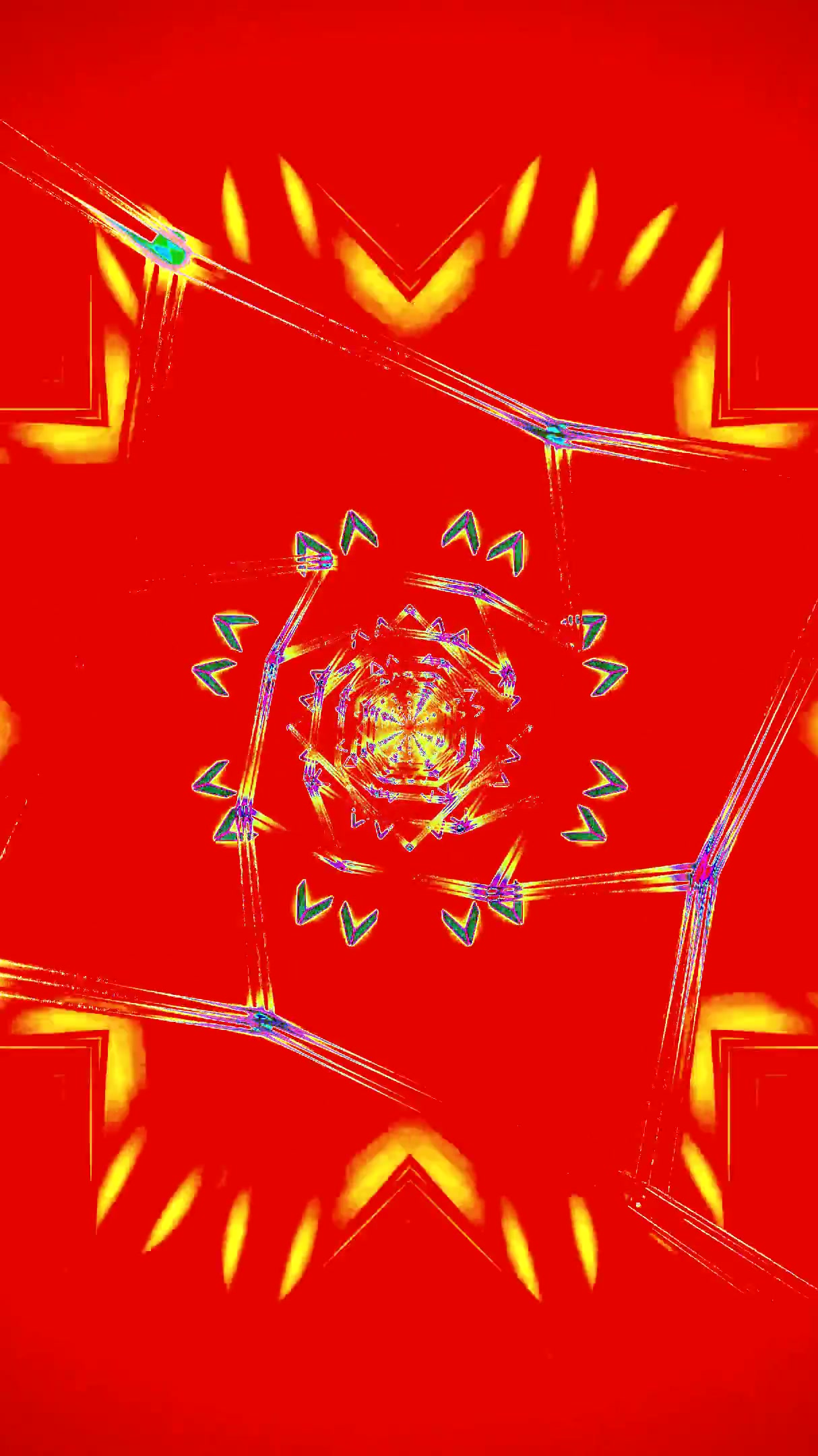 Vibrant tunnel video loop screensaver creates a mesmerizing visua