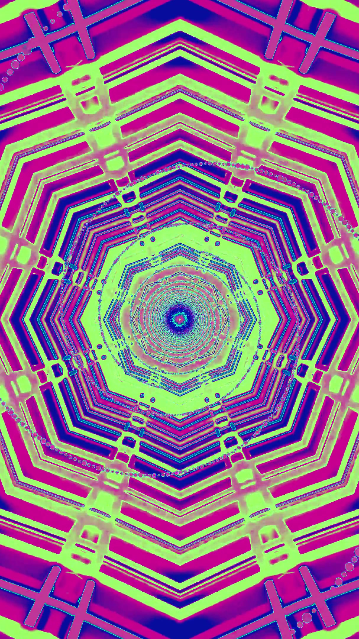 Colorful tunnel video loop creates a mesmerizing visual experienc