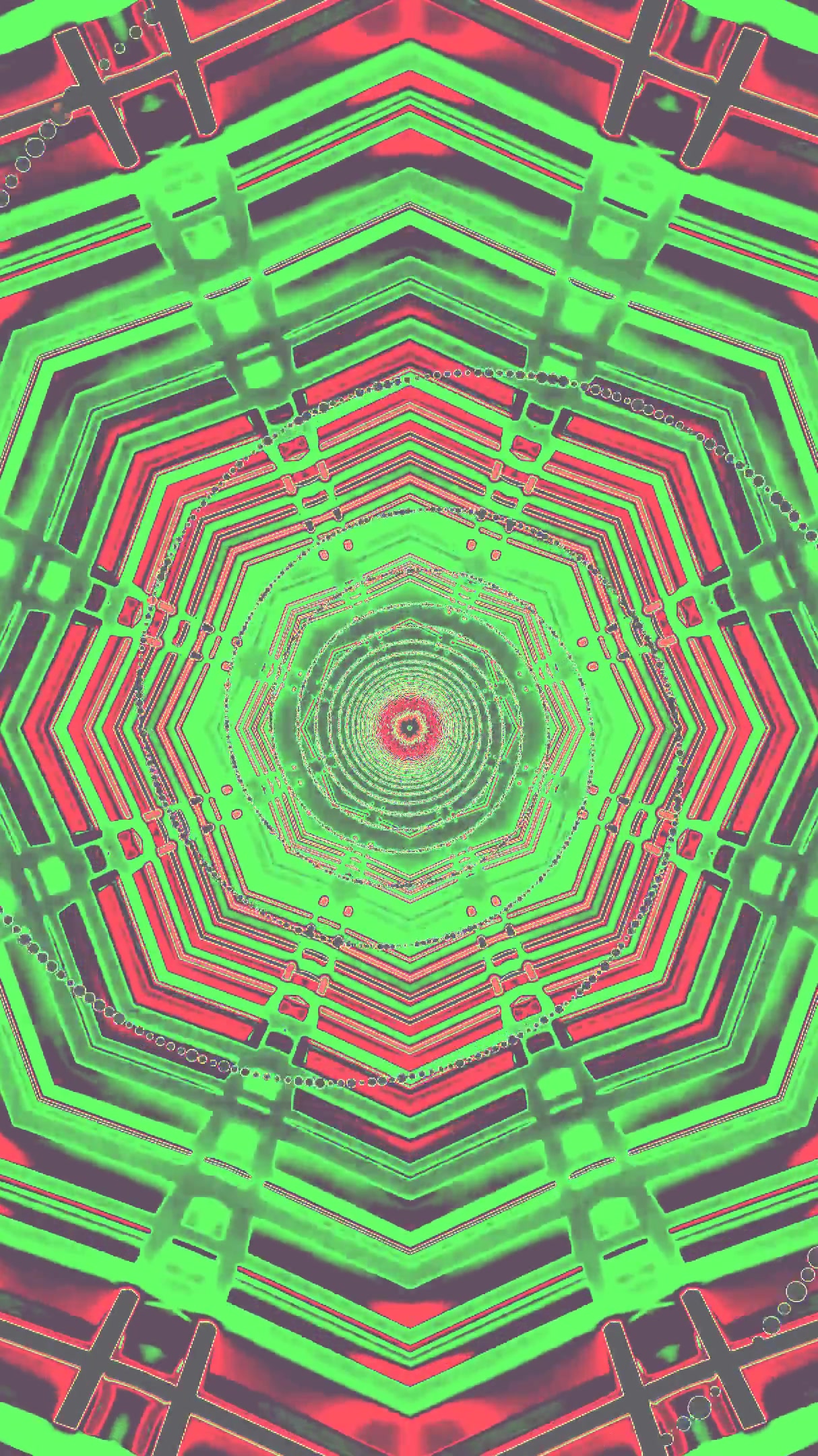 Colorful tunnel video vj loop screensaver creates a seamless visu