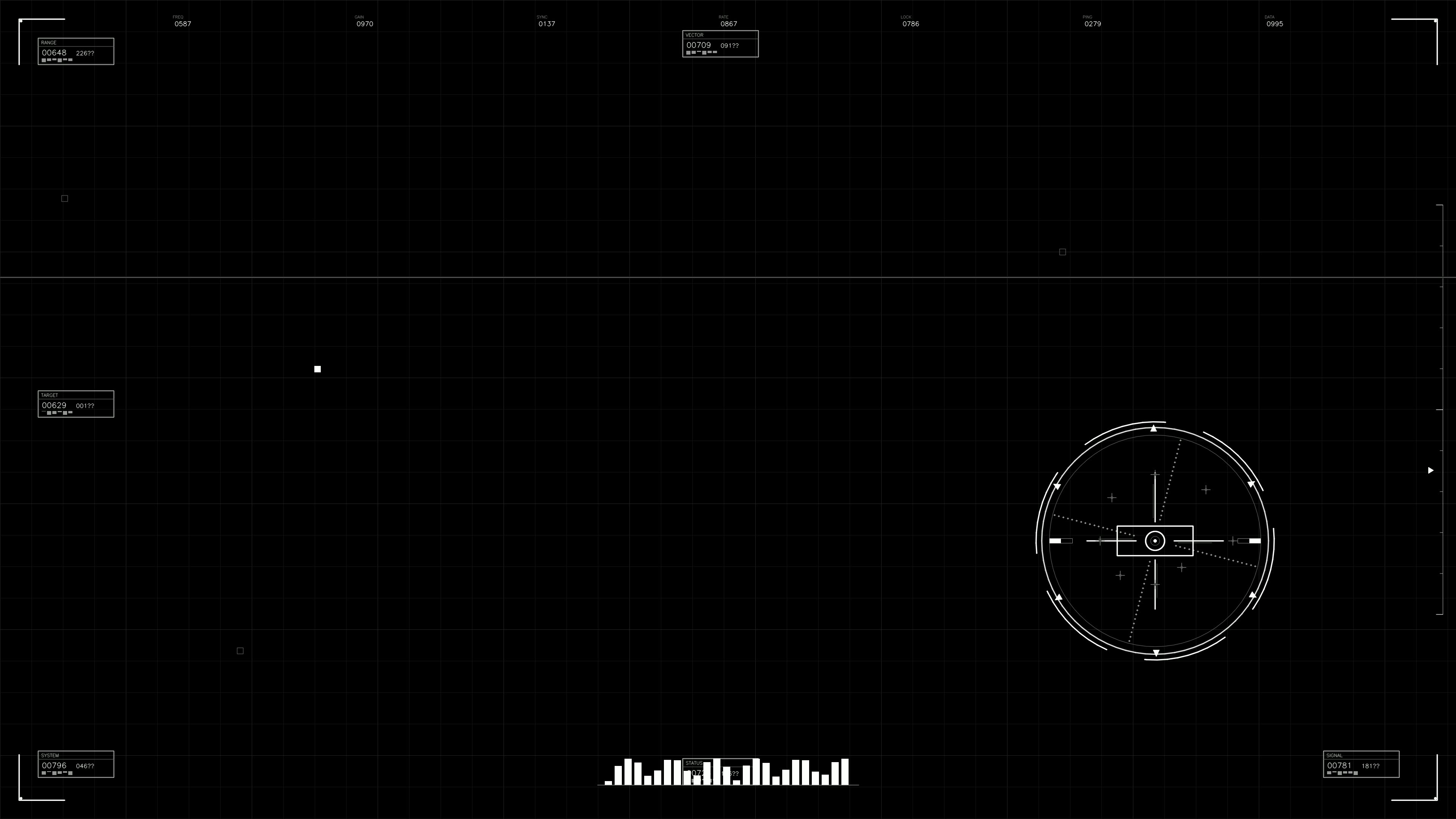 Military gui war stock footage hud animation designed for science fiction production in digital environments and media projects