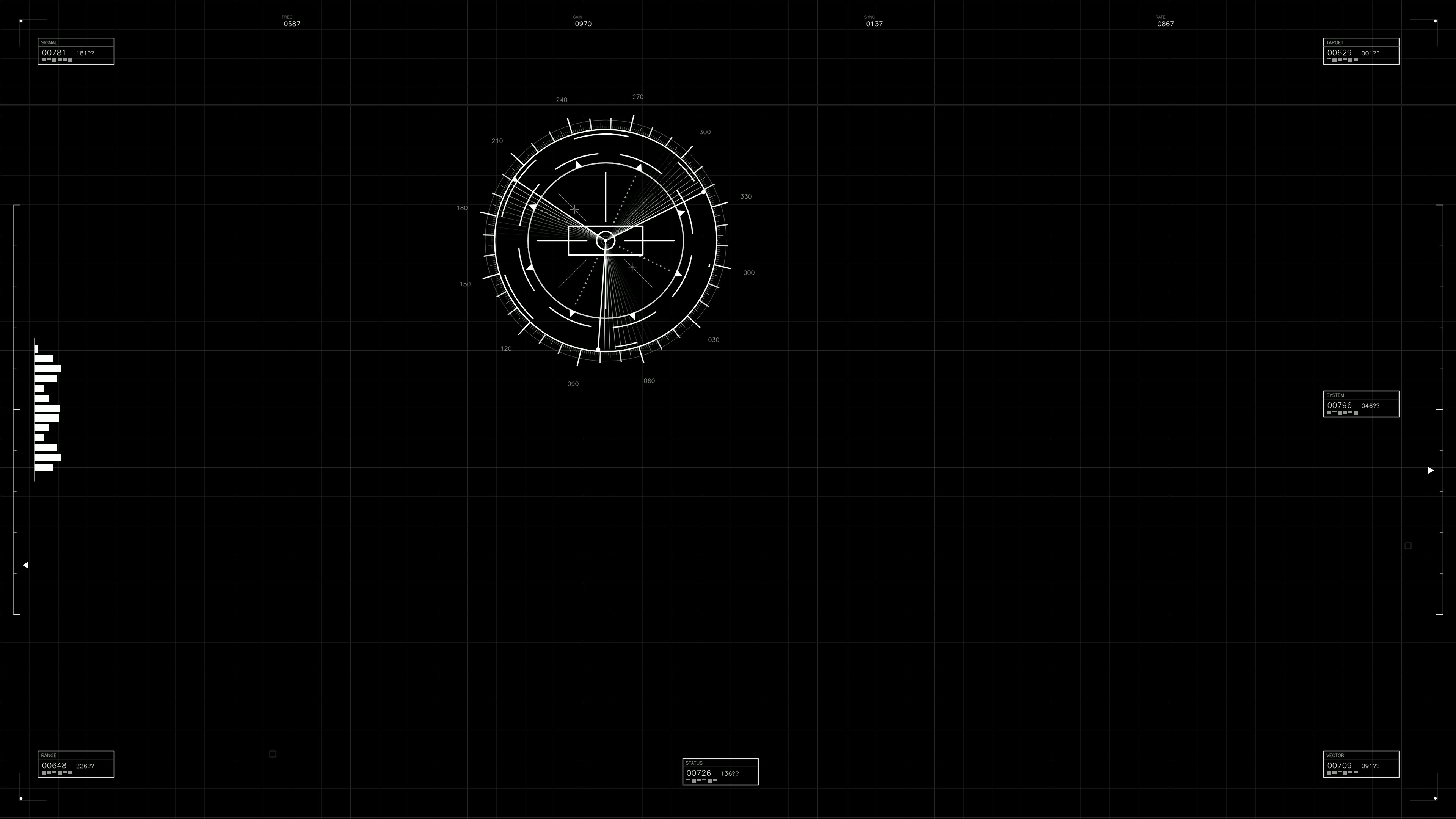 Military gui war stock footage hud animation for science fiction film production with lines and data display in digital format