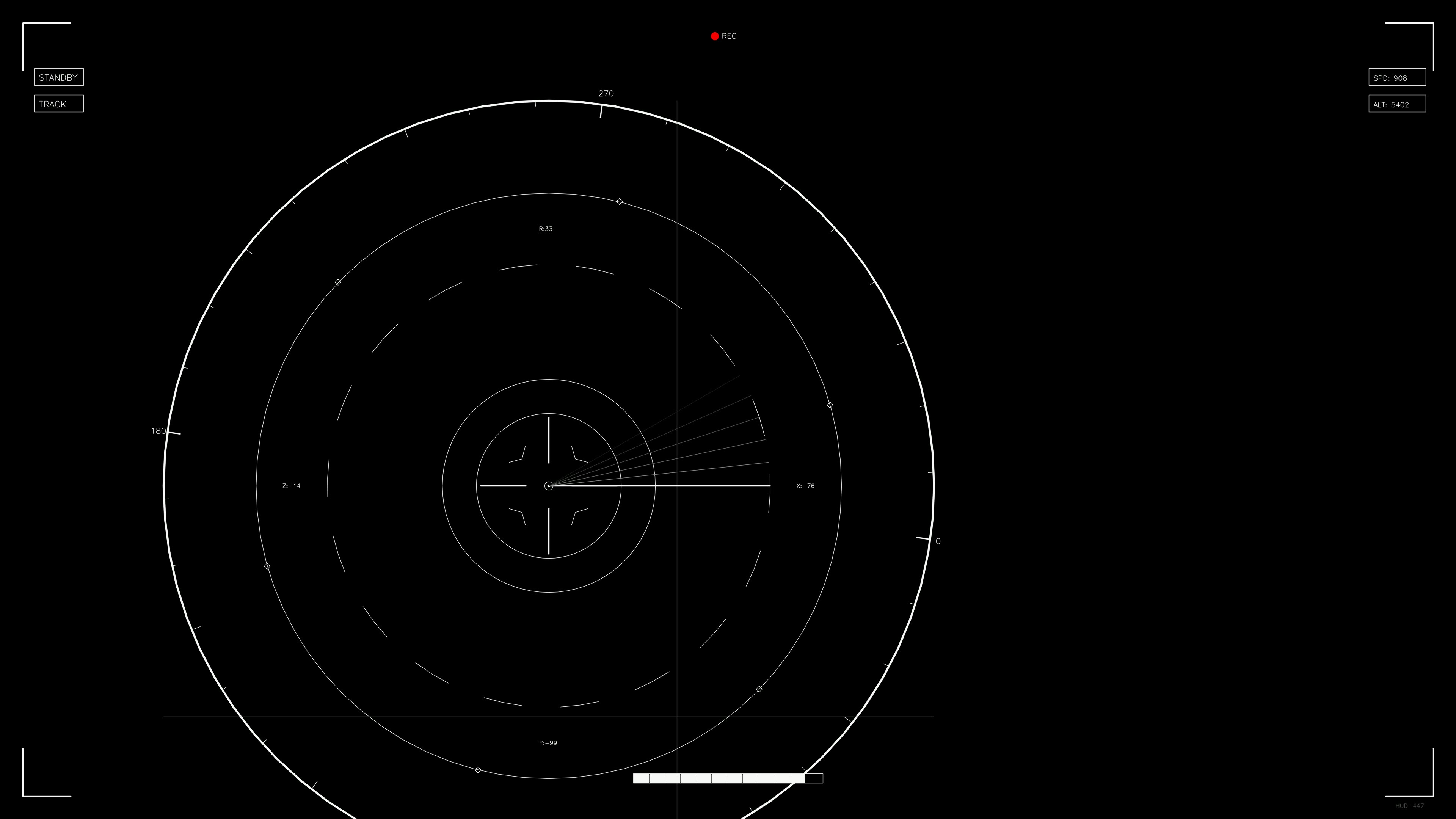 Scifi hud animation for web design and video projects featuring circular data display with interactive elements