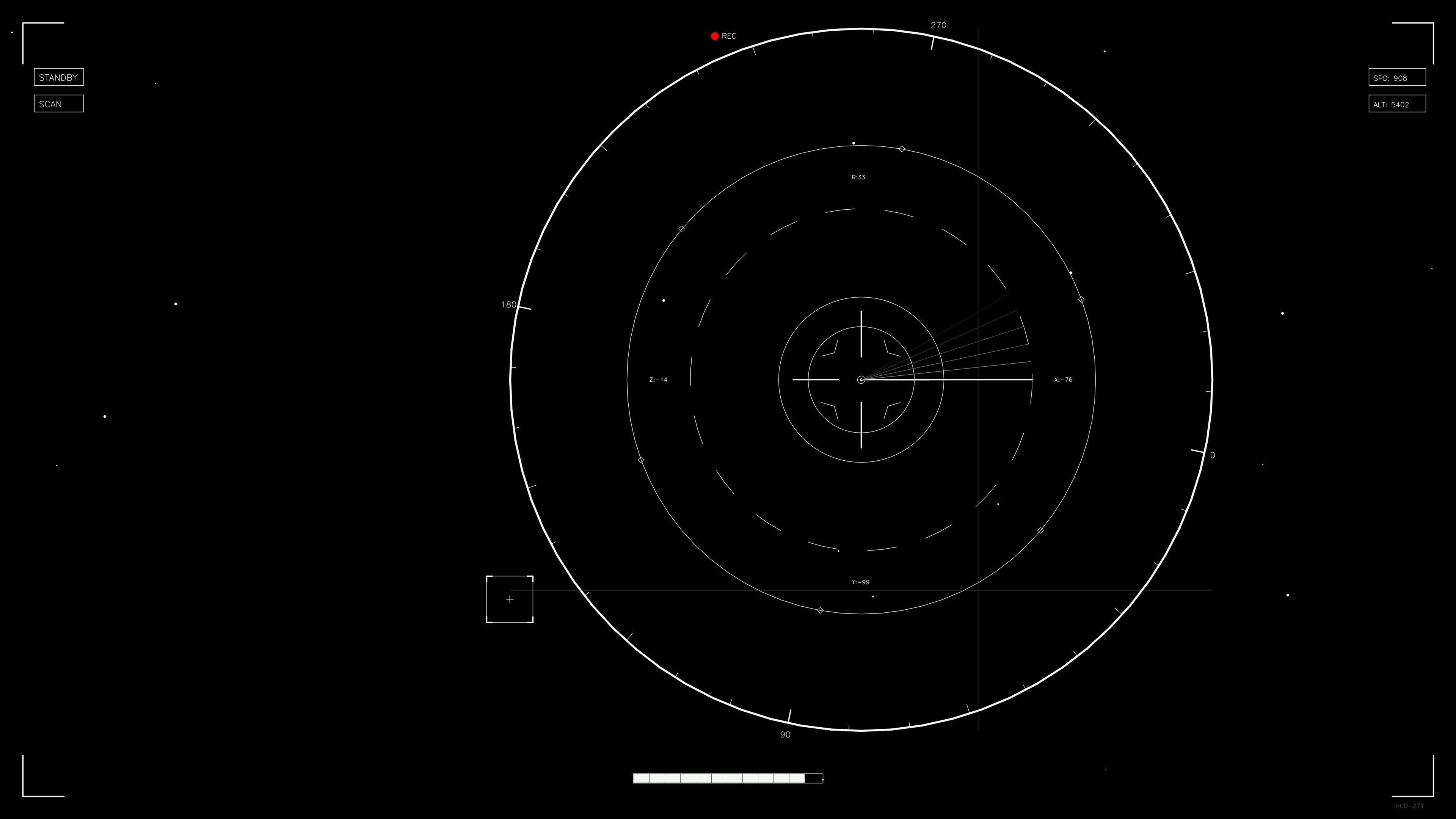 Scifi hud animation for web designers and videographers featuring futuristic display elements in a dark theme