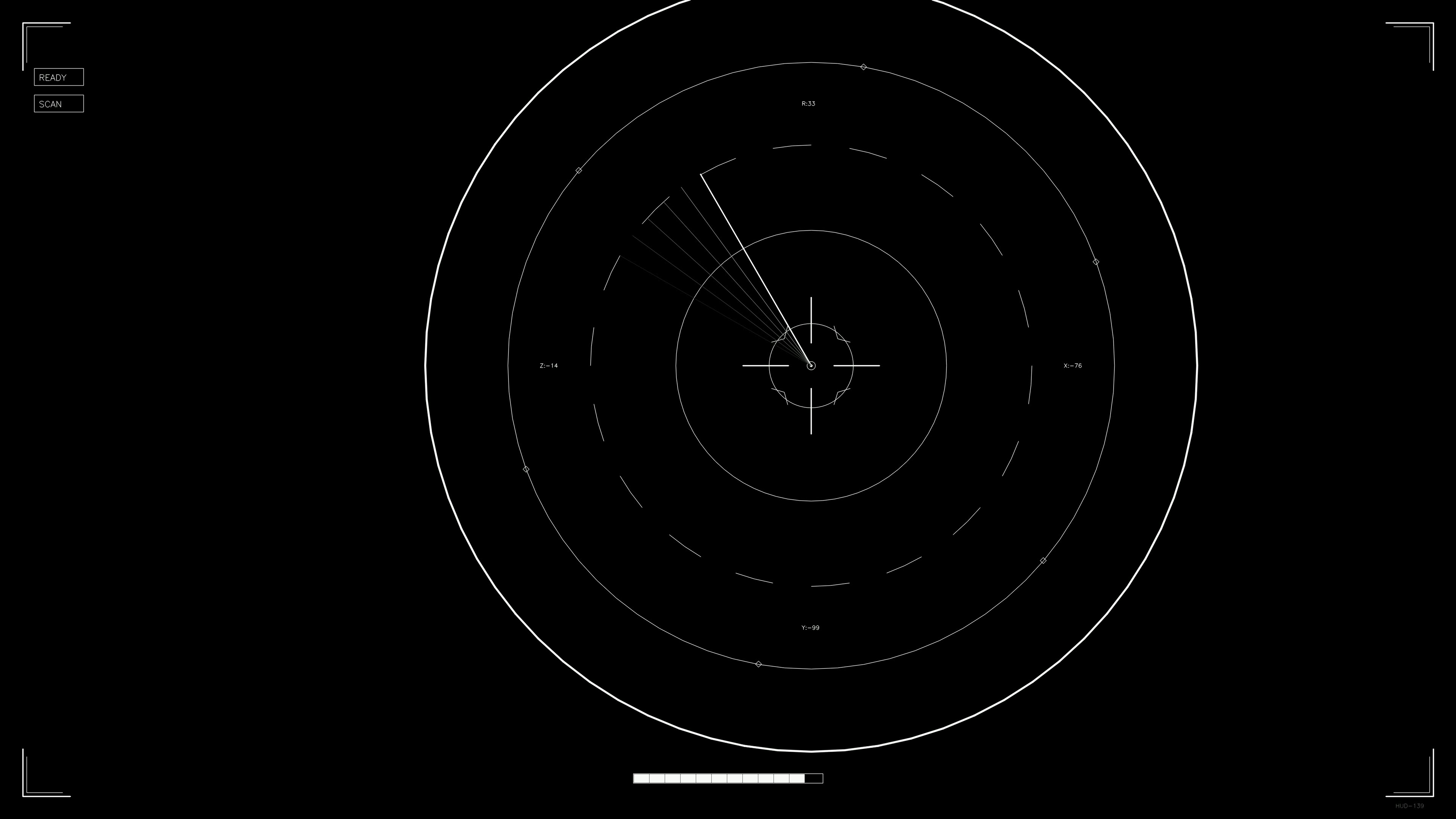 Sci-fi hud animation for web and video design with data visualization and interactive elements in a dark setting