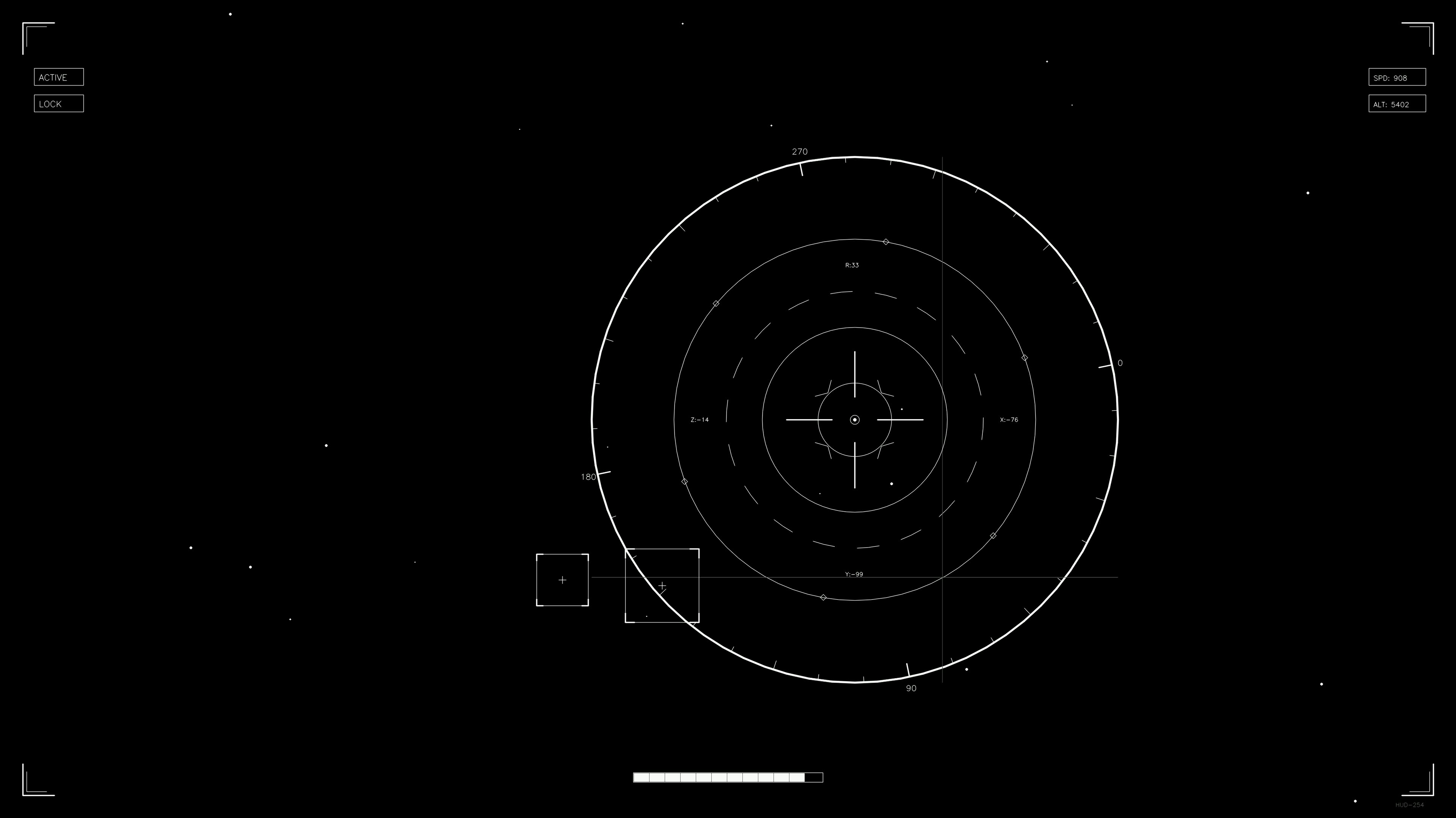 Scifi hud animation for web design and video projects showcasing a futuristic interface with tracking elements