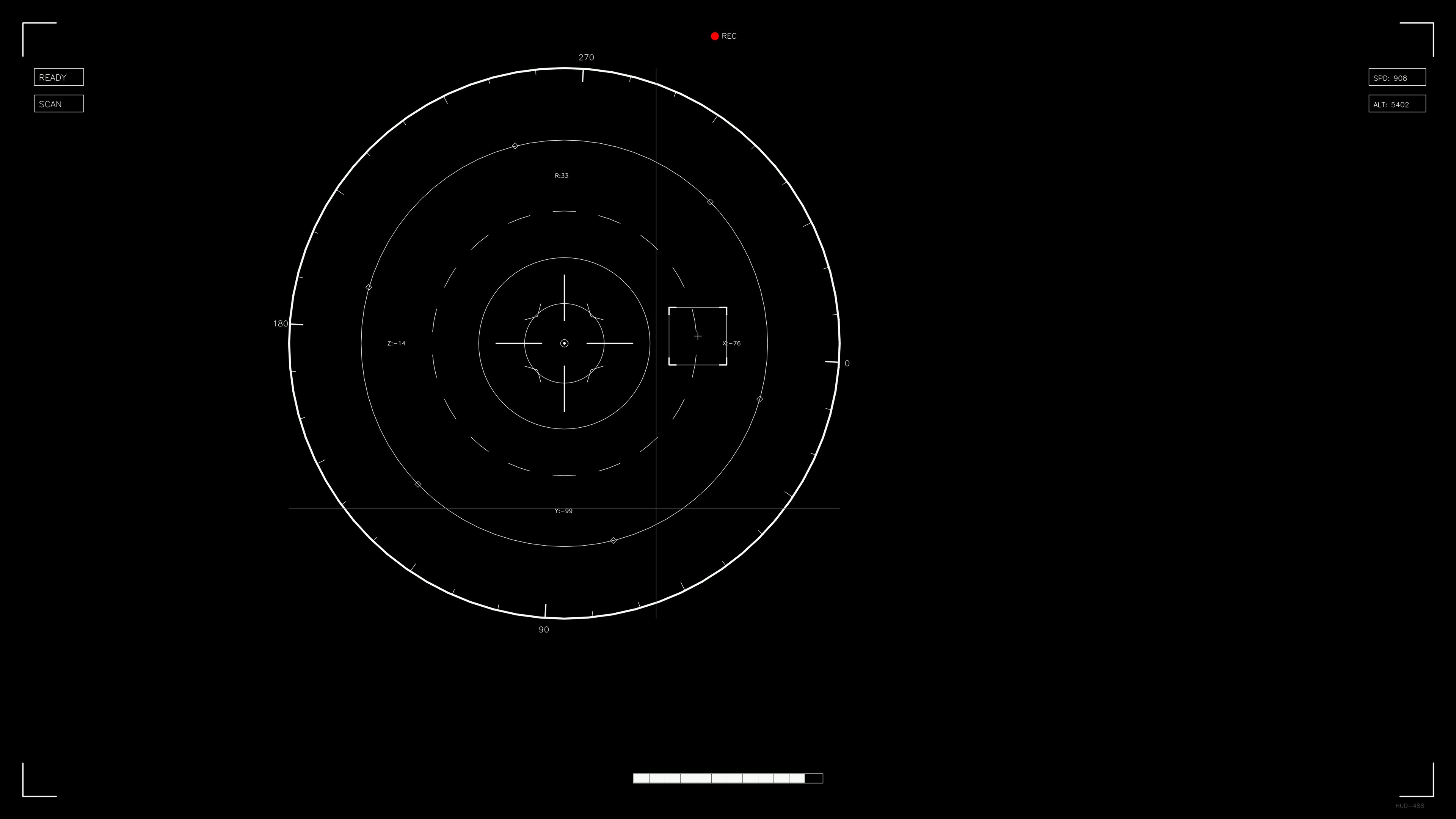 Scifi hud animation for web designers and videographers showcasing futuristic interface elements