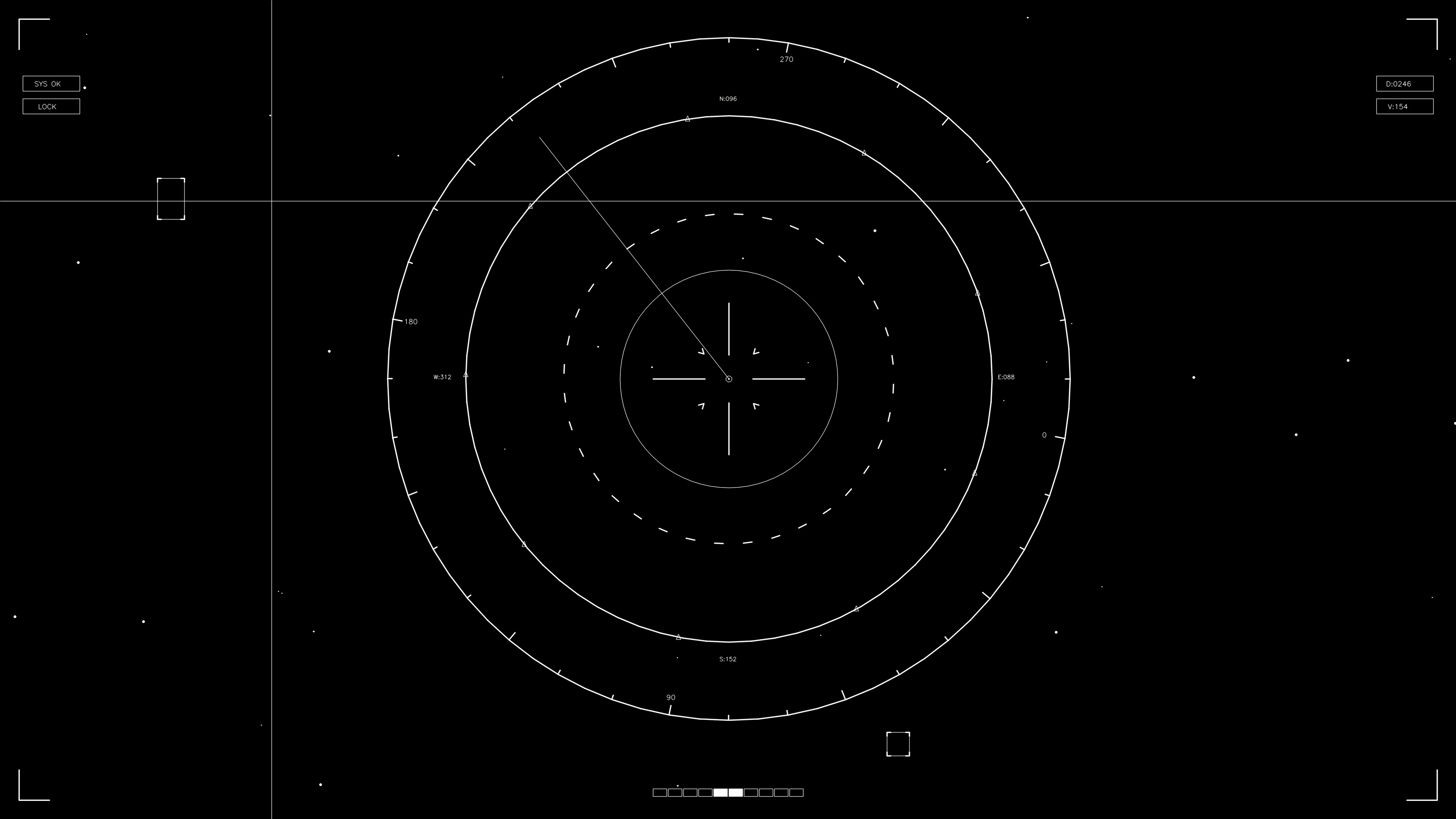 Animation of hud elements designed for web designers and sci-fi video creators with circular graphics and data display
