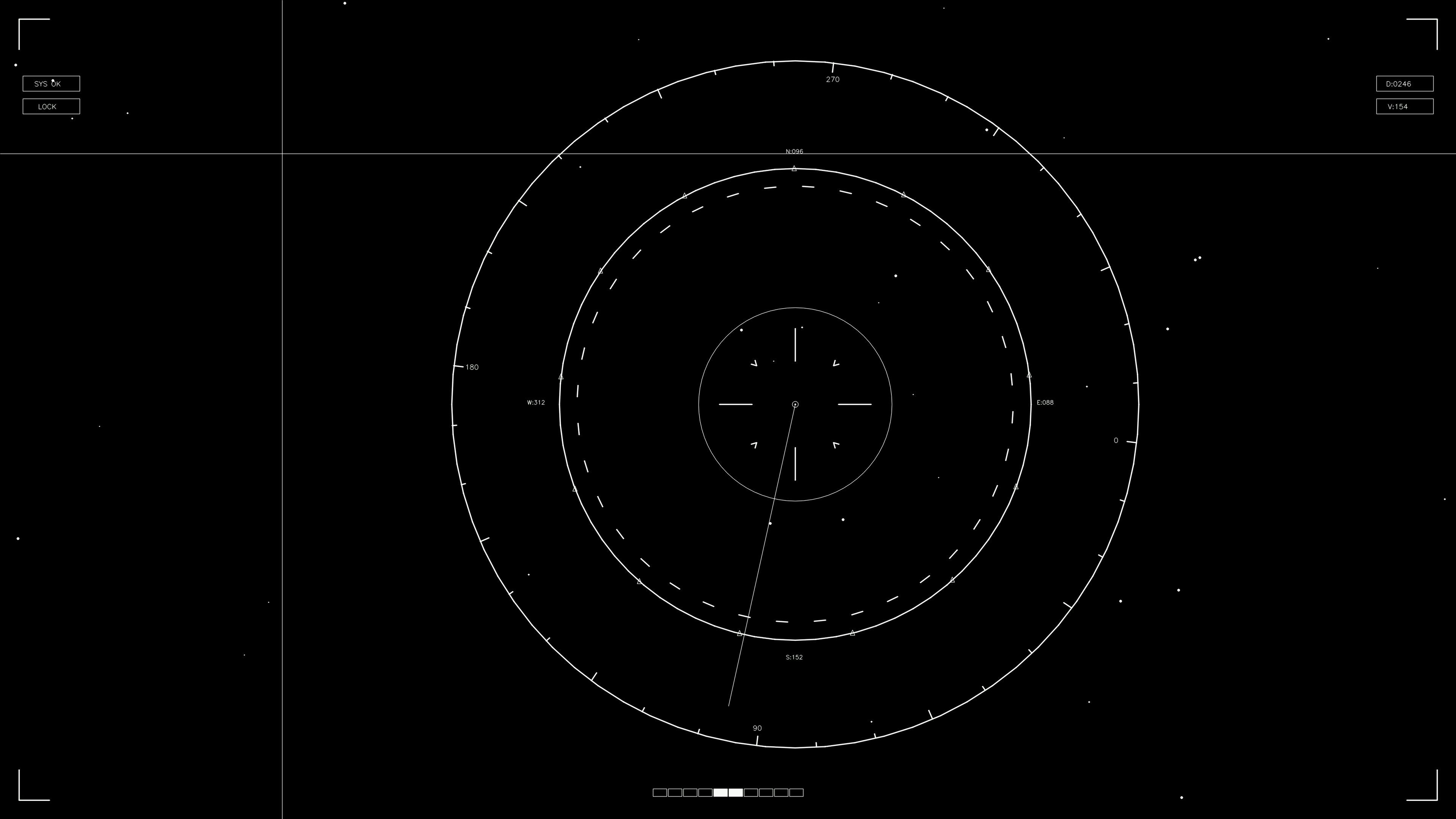 Hud elements animation for web designer and video cutter in a sci-fi theme with simple graphics during digital project development