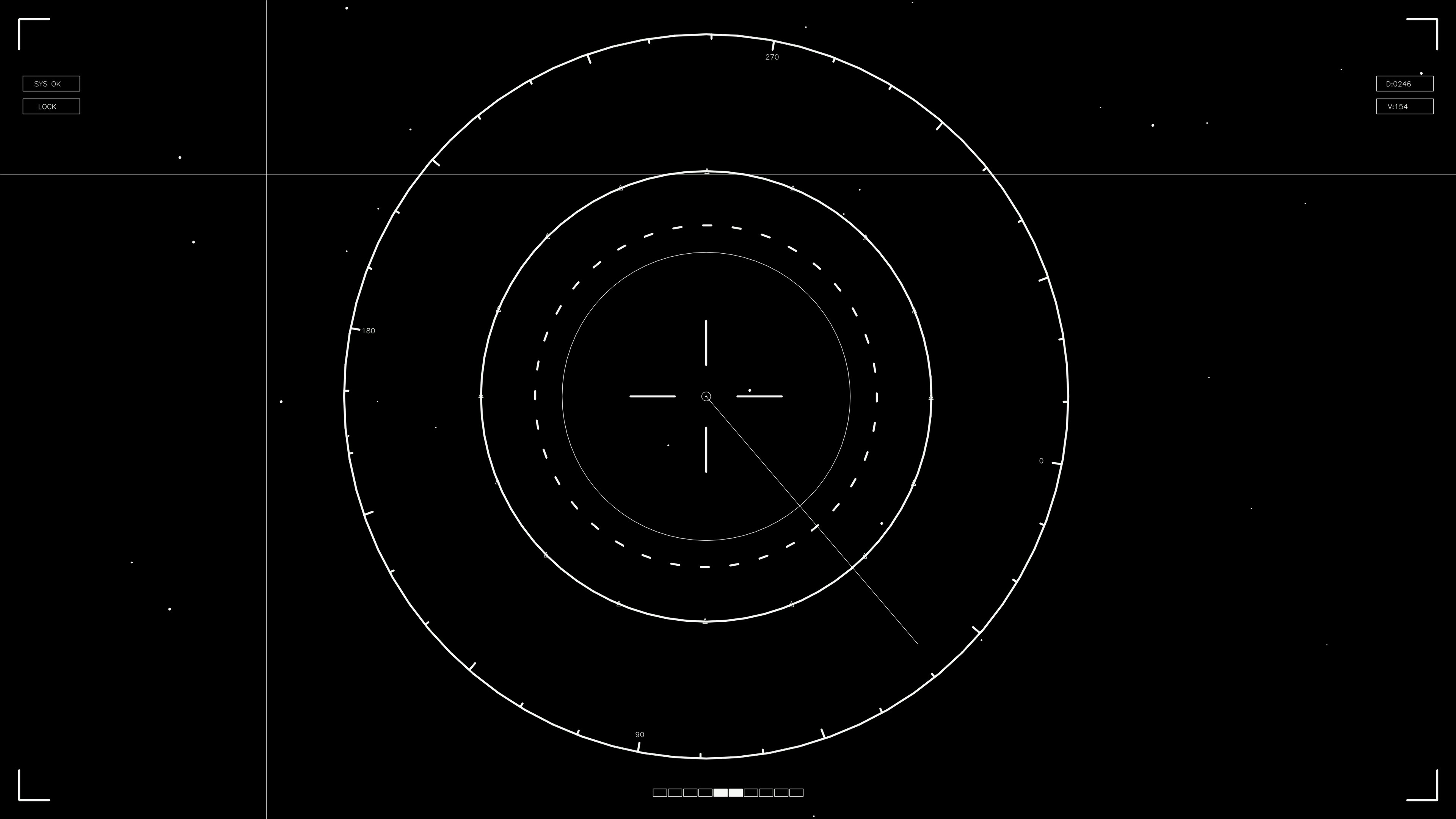 Hud elements animation for webdesign and sci-fi video projects featuring radar graphic and user interface components
