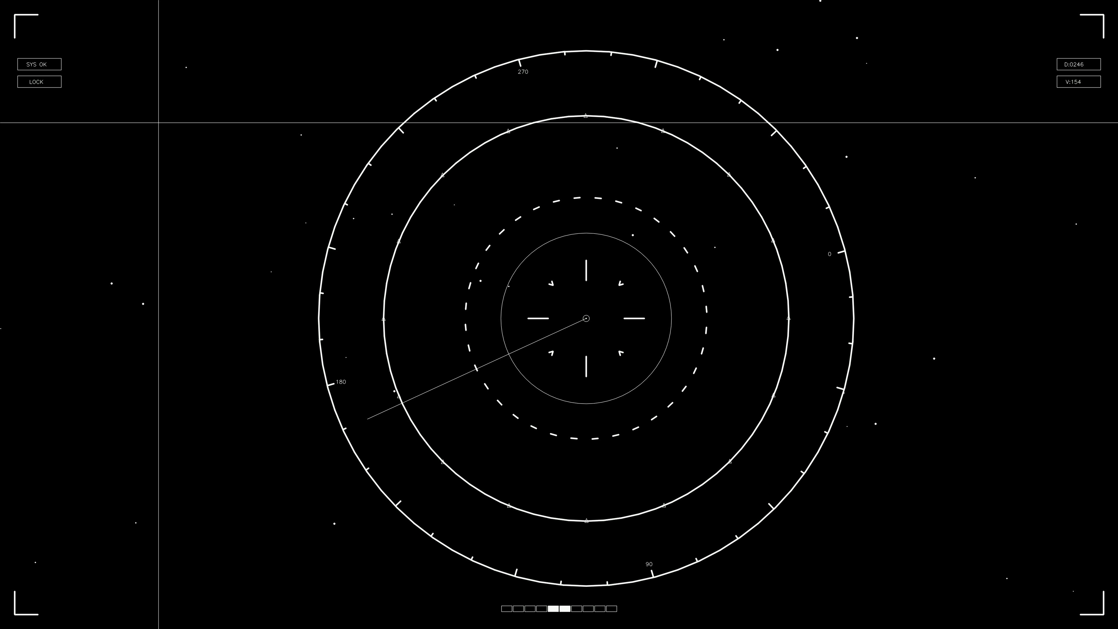 Hud elements animation for web designers and video editors in a sci-fi theme showing radar graphics