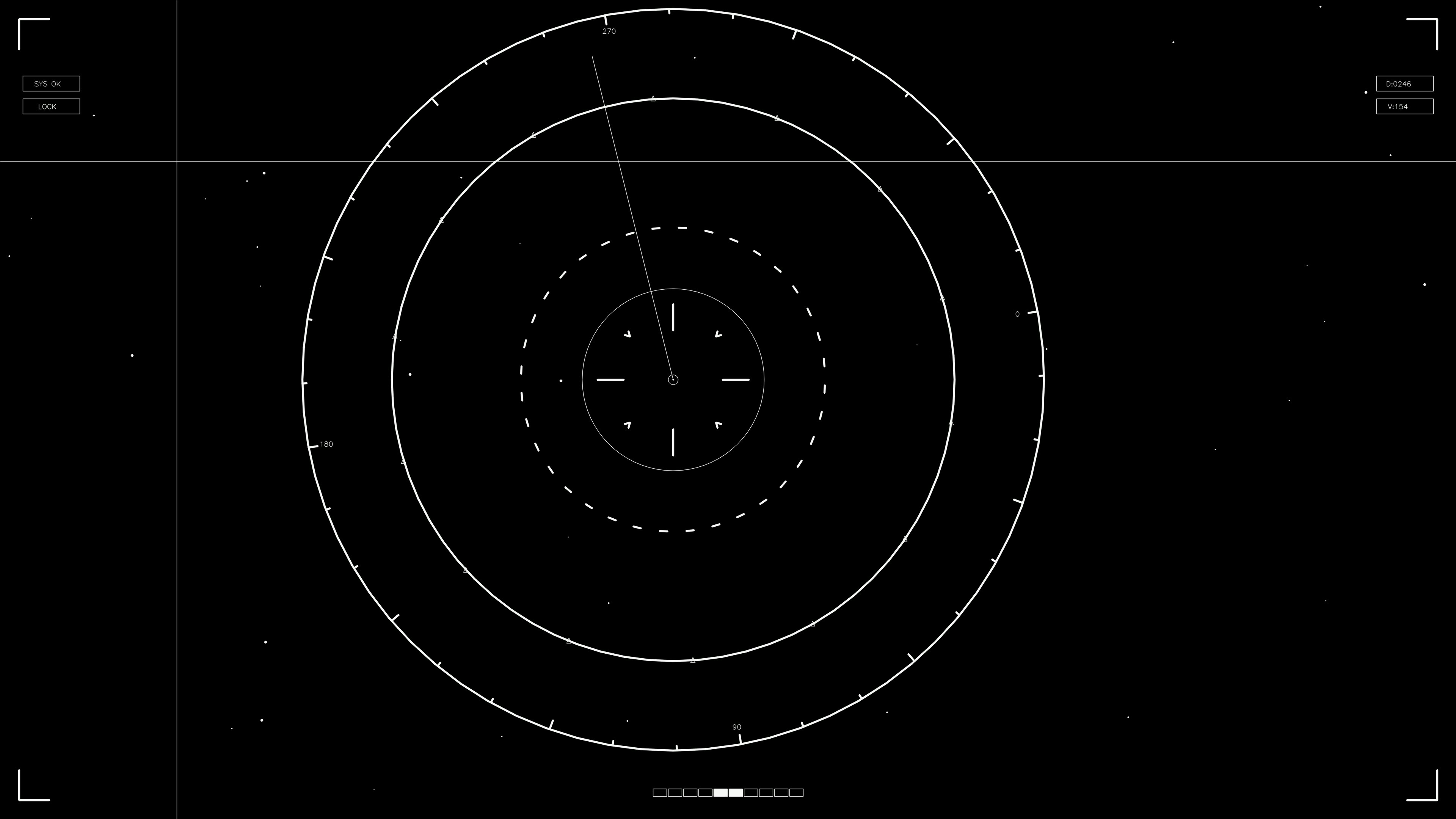 Animation of hud elements for web designers and sci-fi video editors showcasing digital interface