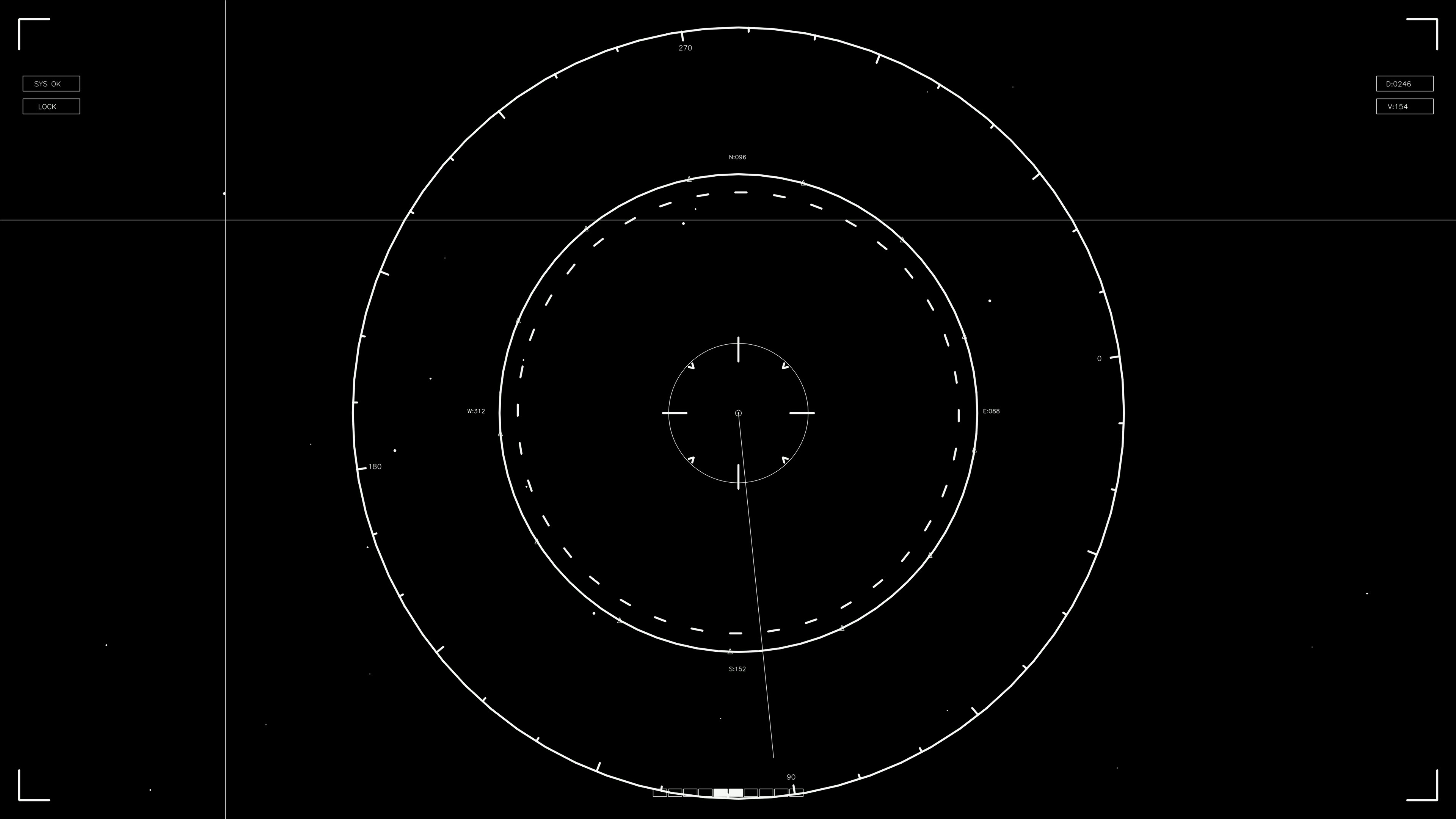 Hud elements animation for web designers and sci-fi video creators in digital space setting