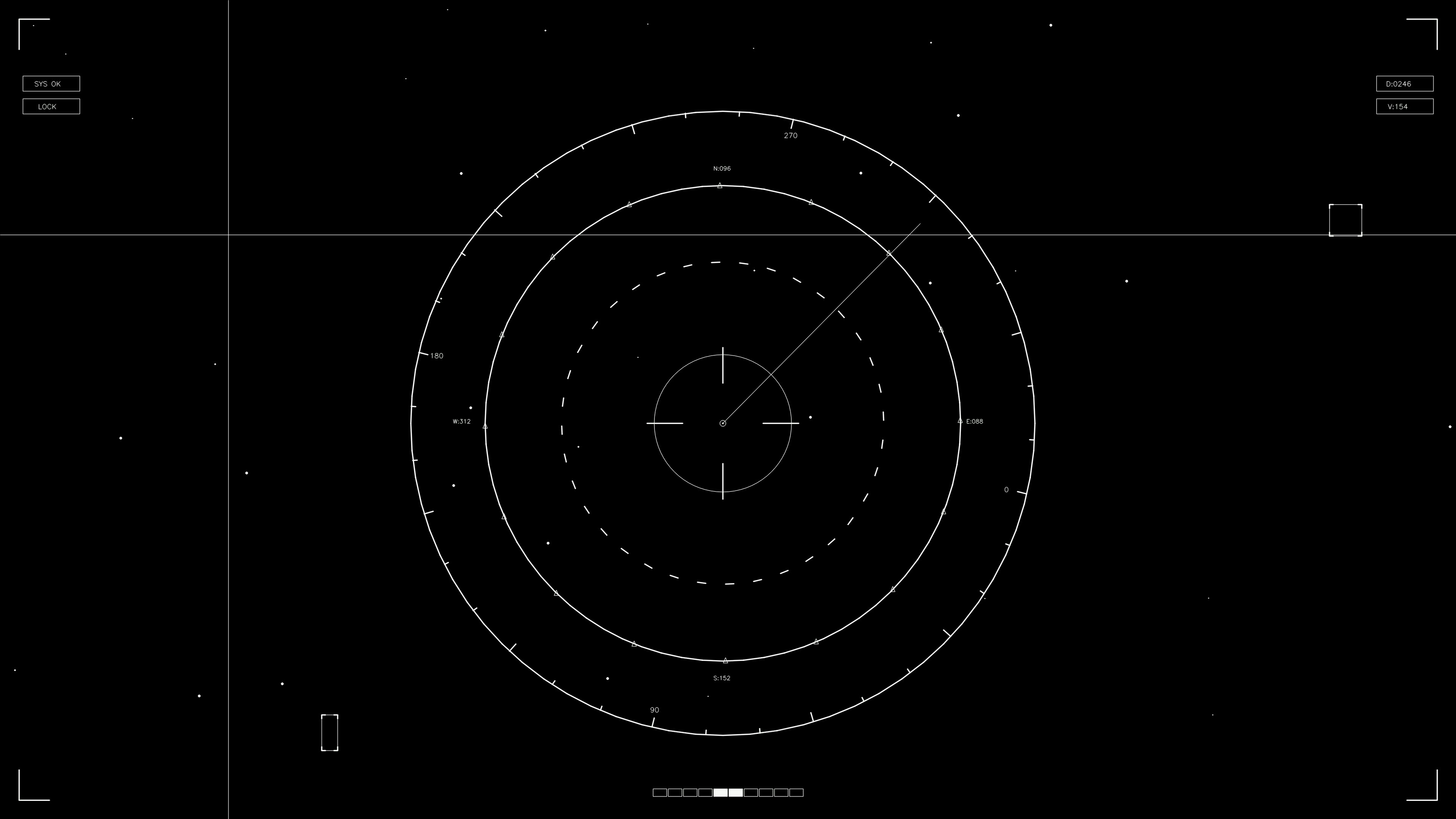 Hud elements animation showing radar display for web design and sci-fi video projects during digital content creation