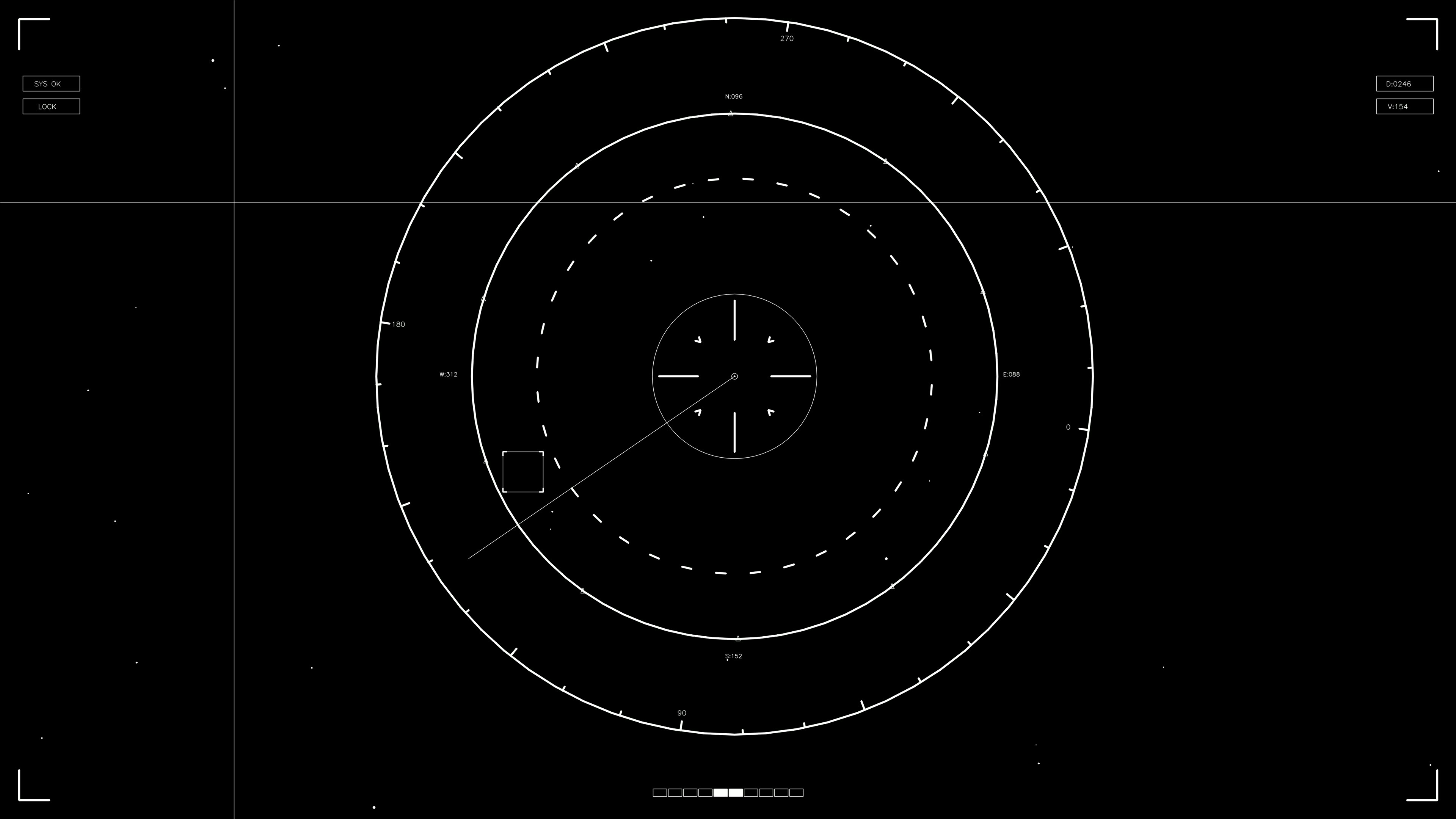 Hud elements animation designed for web designers and sci-fi video editing with dark background and circular focus