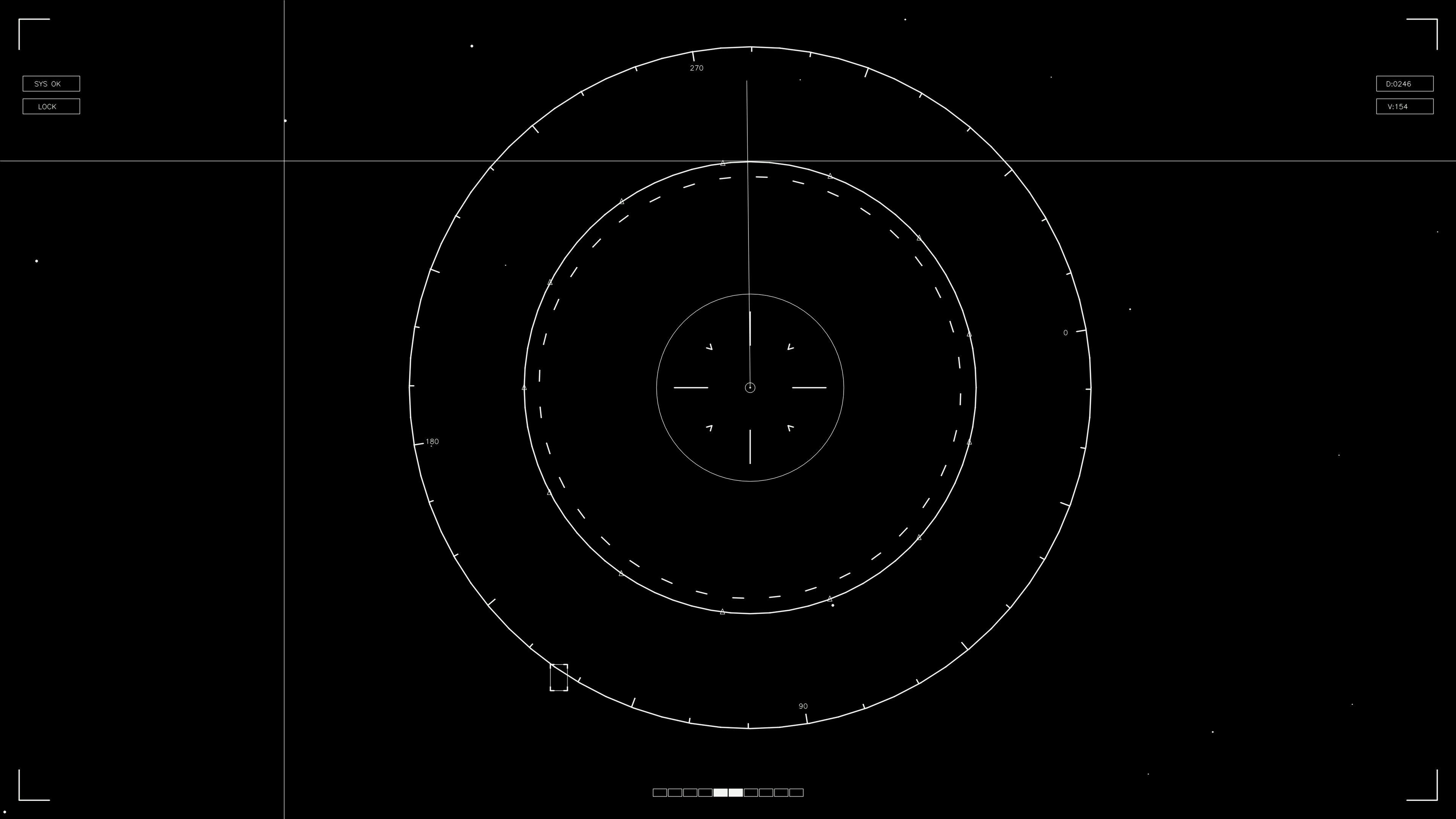 Creative hud elements animation for web designers and sci-fi video editors in dark color scheme