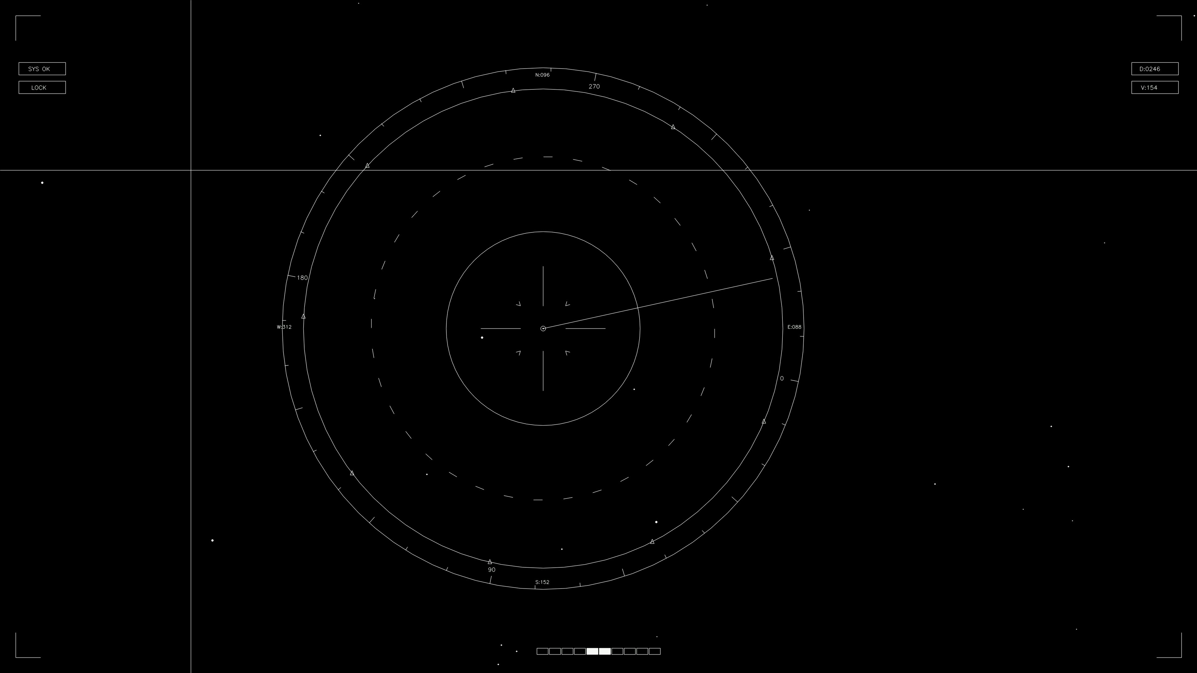 Hud elements animation for designers and video editors in sci-fi projects including round shapes and movement indicators