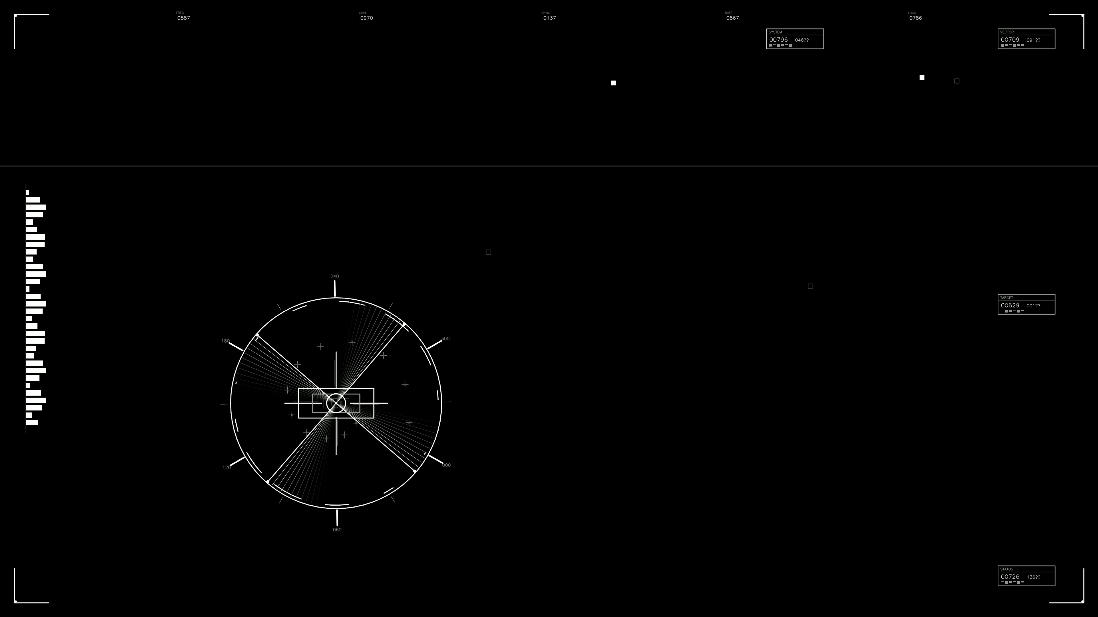 Military GUI war stock footage with HUD animation designed for science fiction productions