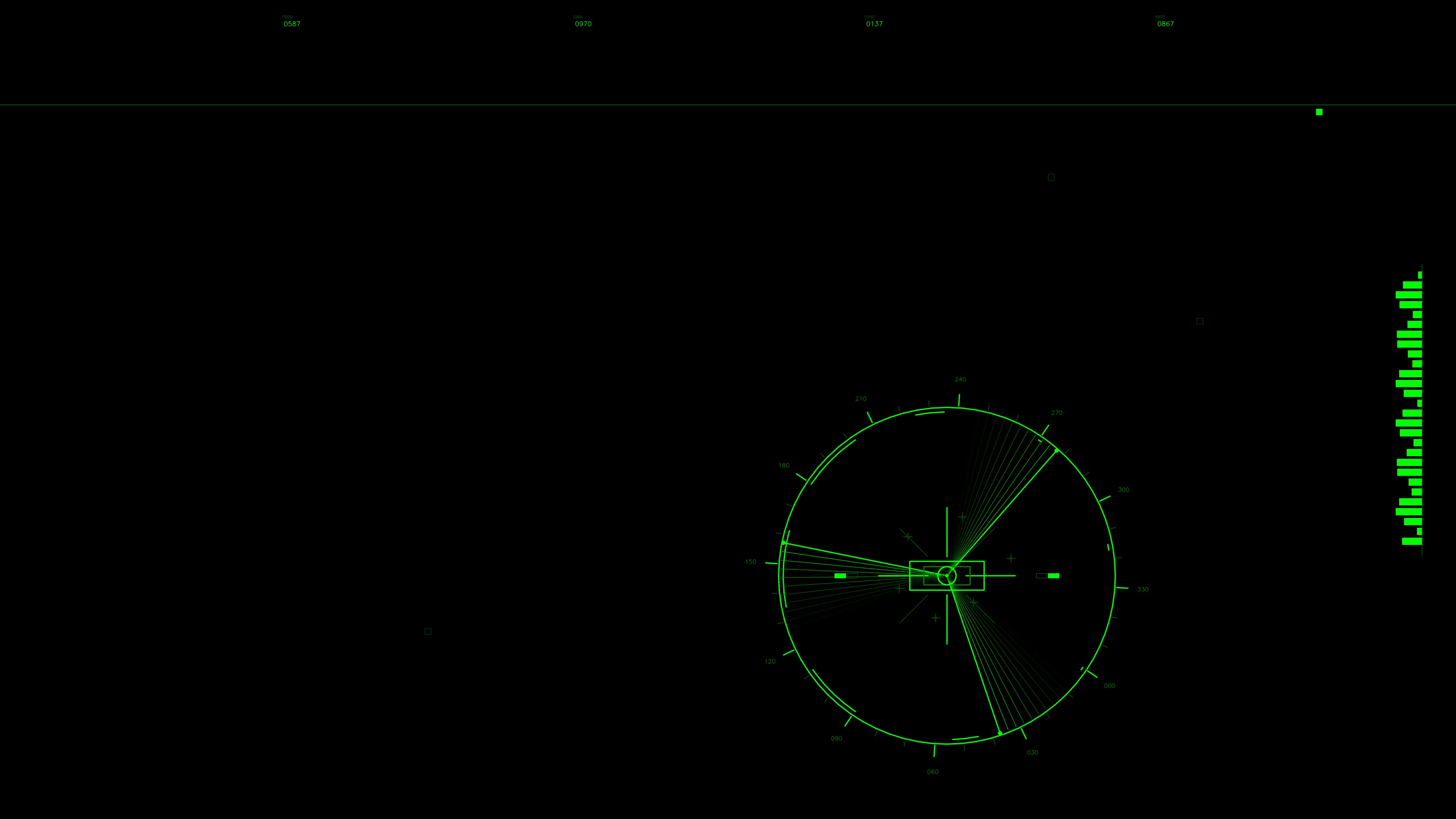 Military gui war stock footage hud animation for science fiction production featuring radar and interface elements
