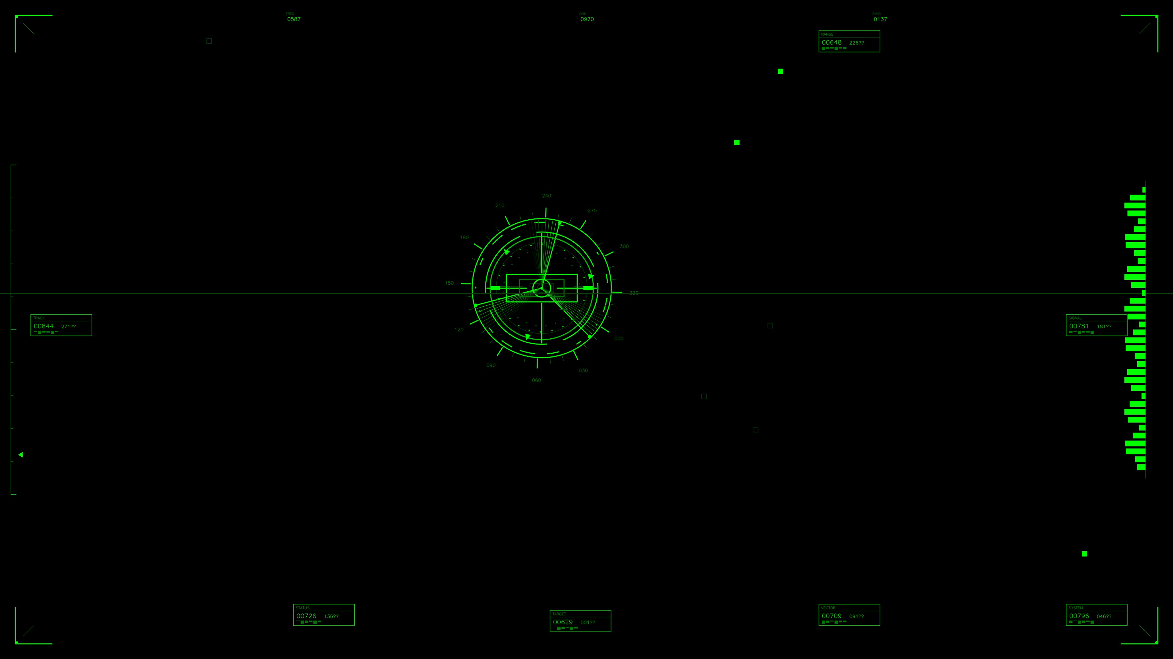 Military GUI war stock footage with HUD animation for science fiction production in action during a simulated conflict scenario