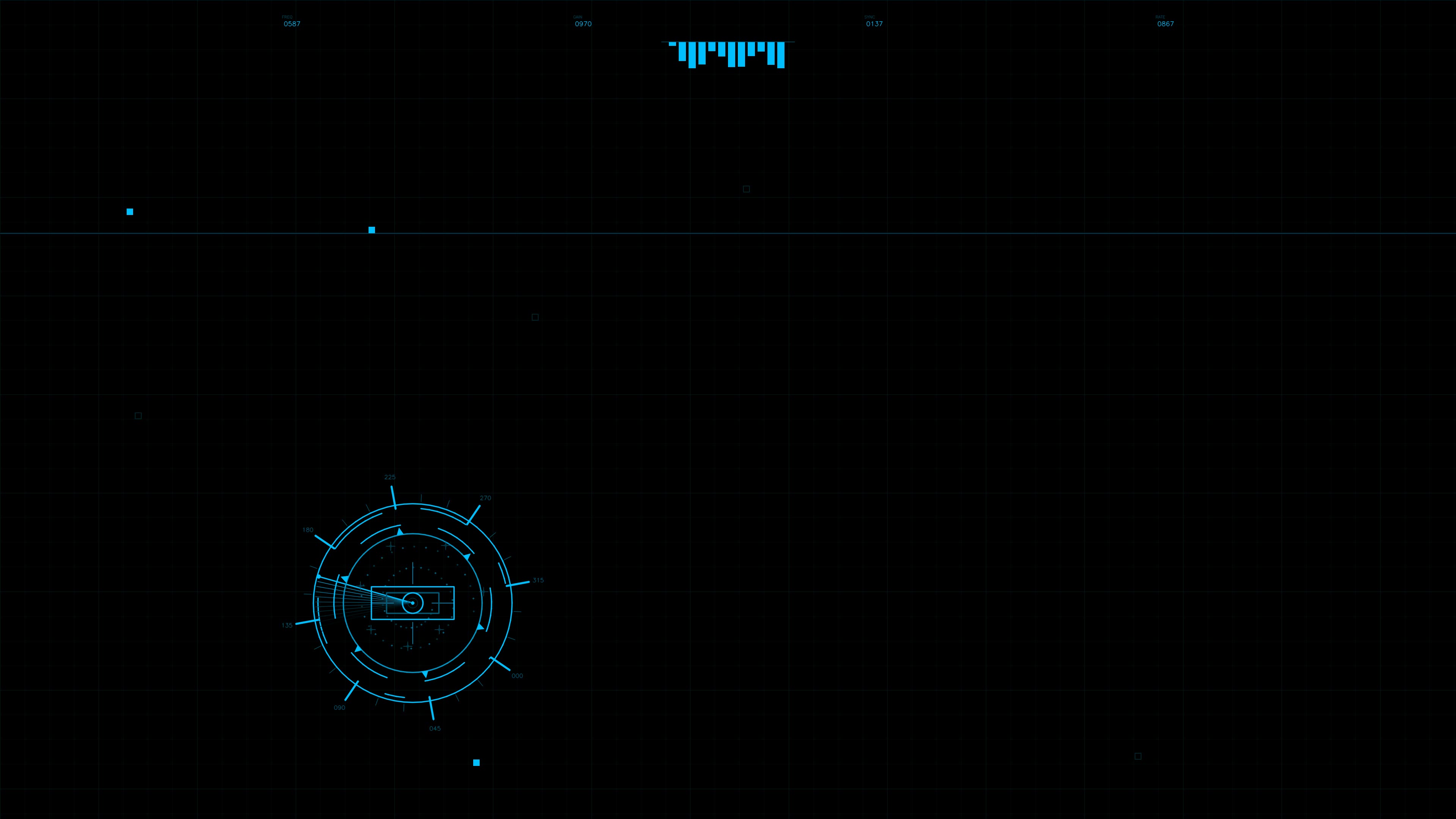 Military gui war stock footage hud animation for science fiction production with high tech graphics and data display