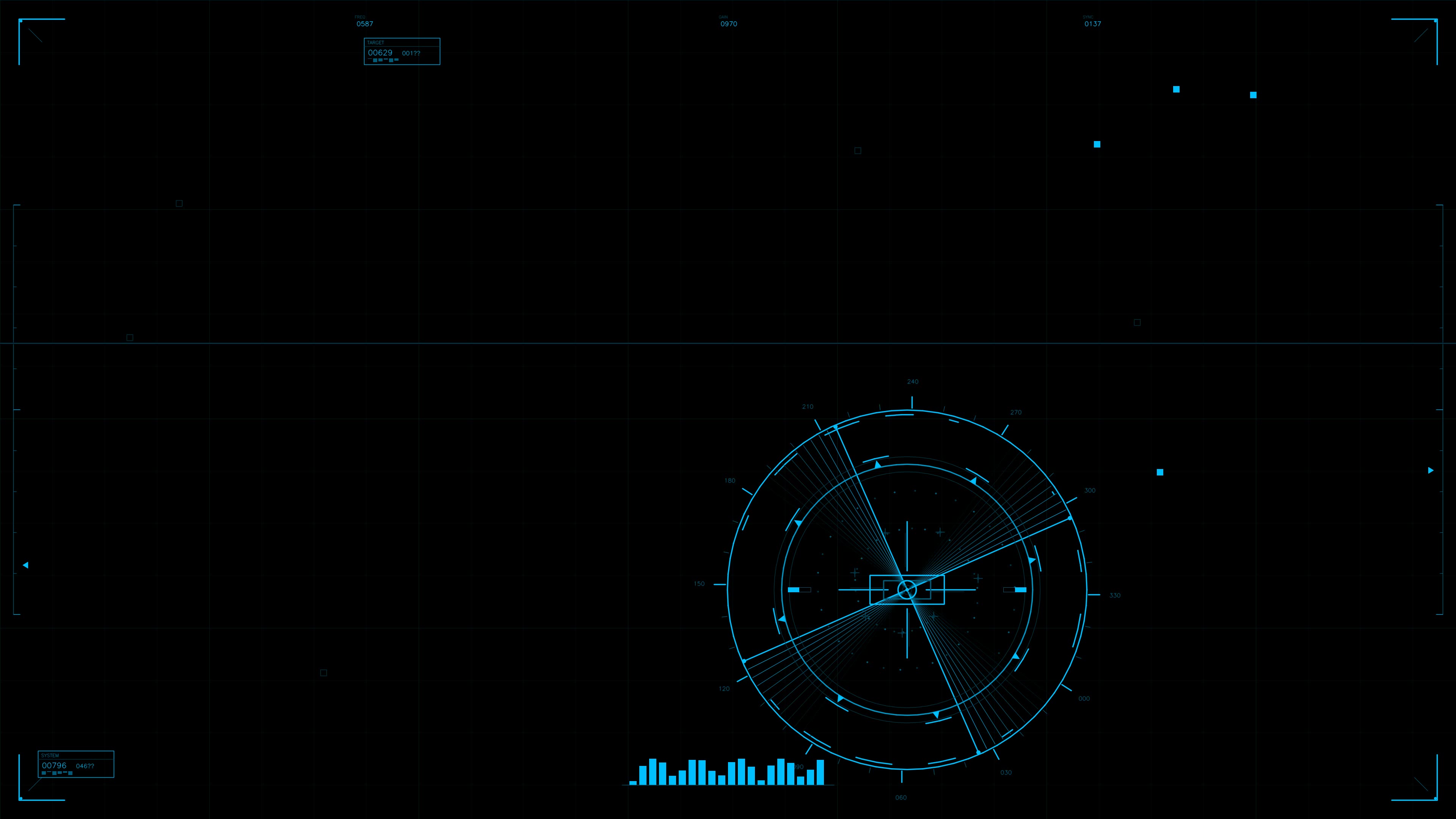 Military GUI war stock footage with HUD animation for science fiction production in a digital environment