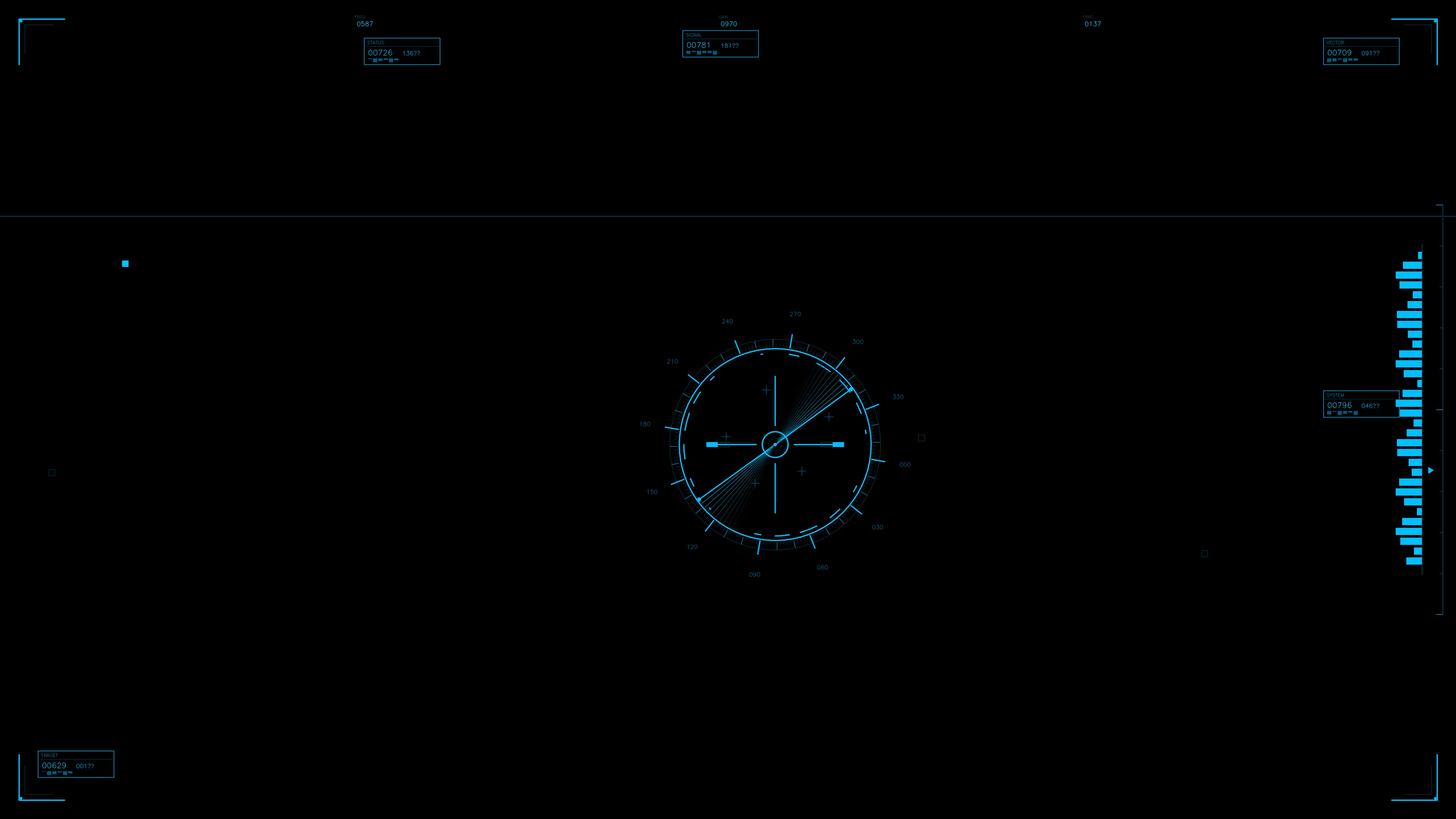 Military gui war stock footage hud animation for science fiction production with detailed elements and interface design