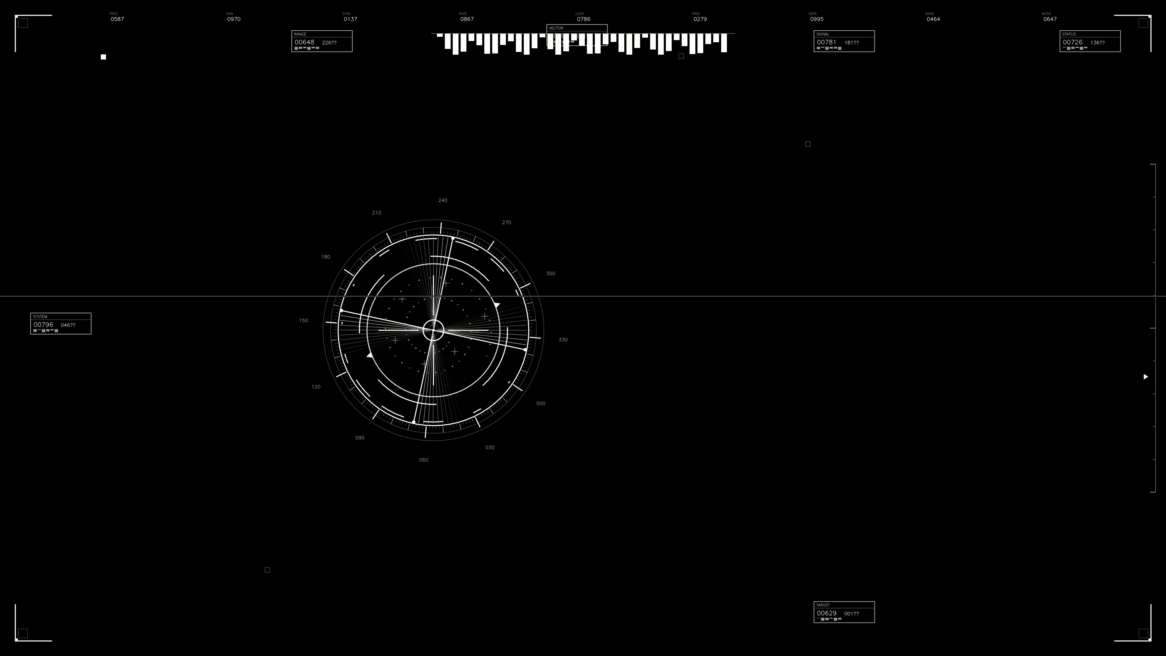 Military gui war stock footage hud animation in science fiction setting for production work in visual media