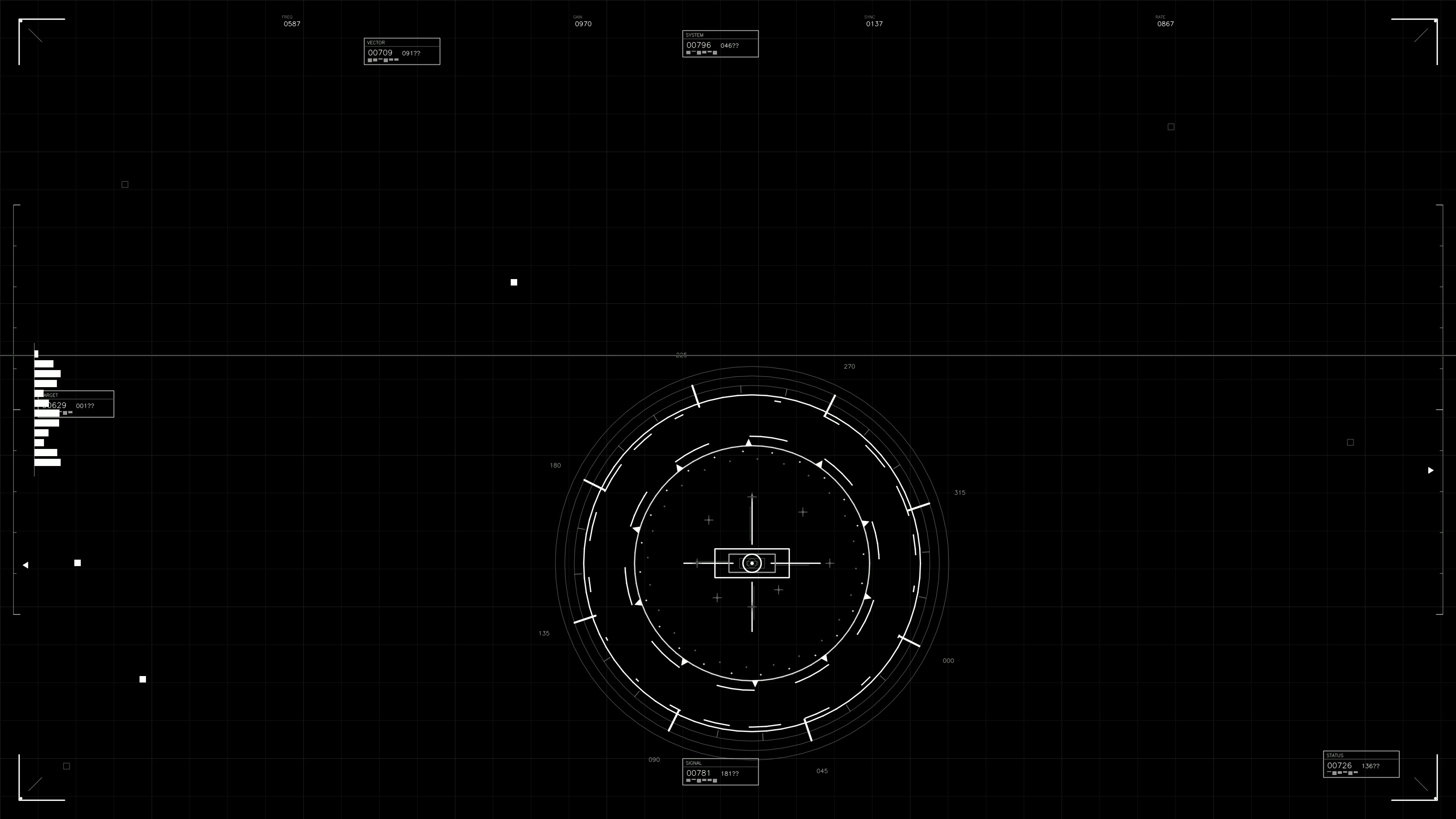Military gui war stock footage hud animation for science fiction production including various data display elements