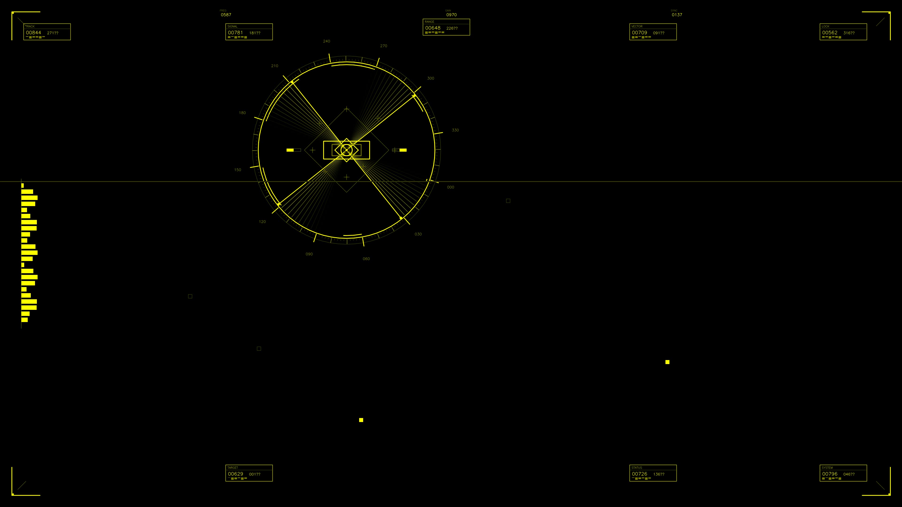 Military gui war stock footage with hud animation for science fiction production and visual storytelling