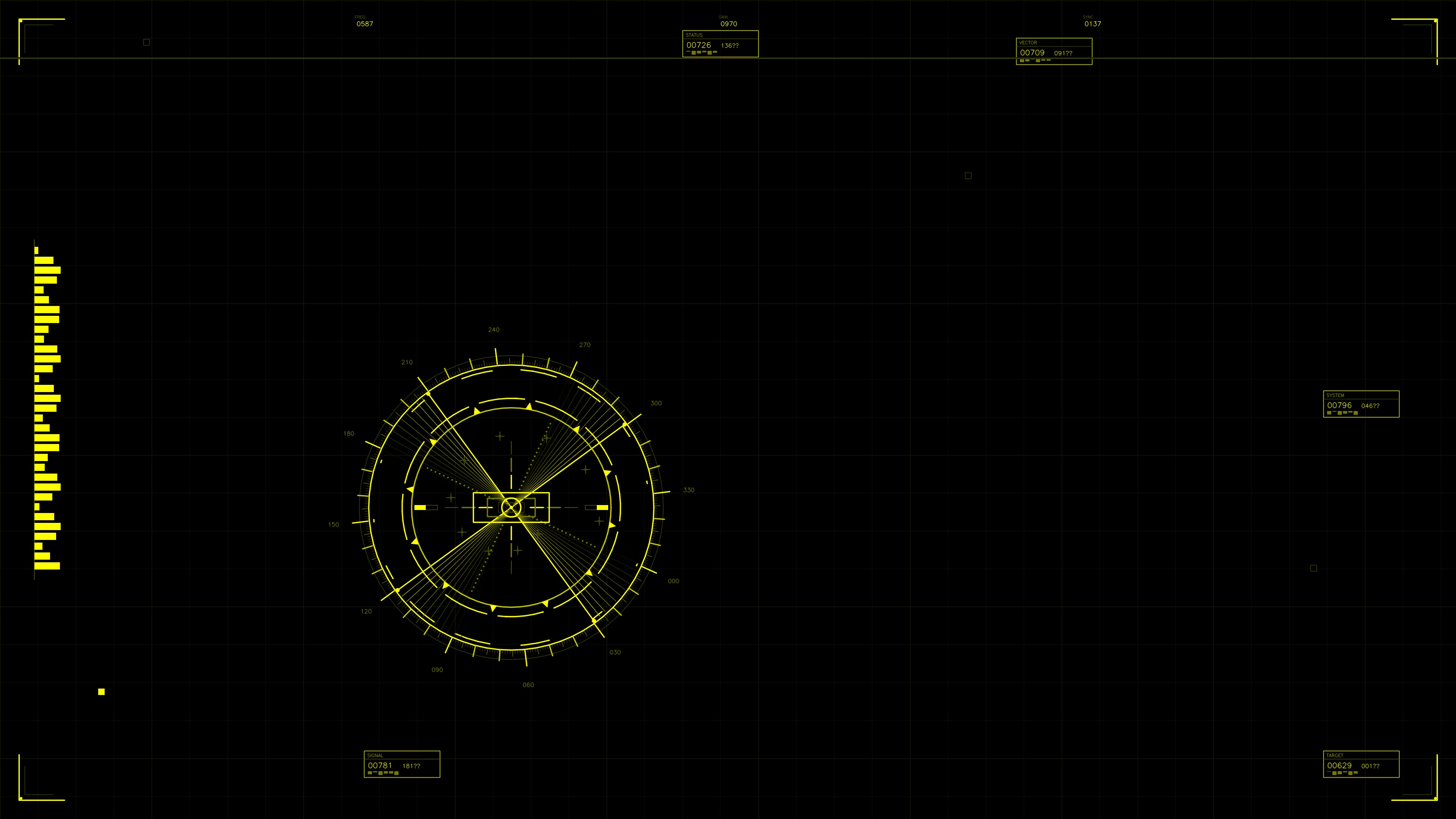 Military gui war stock footage showing hud animation for science fiction production with detailed interface elements and targeting systems