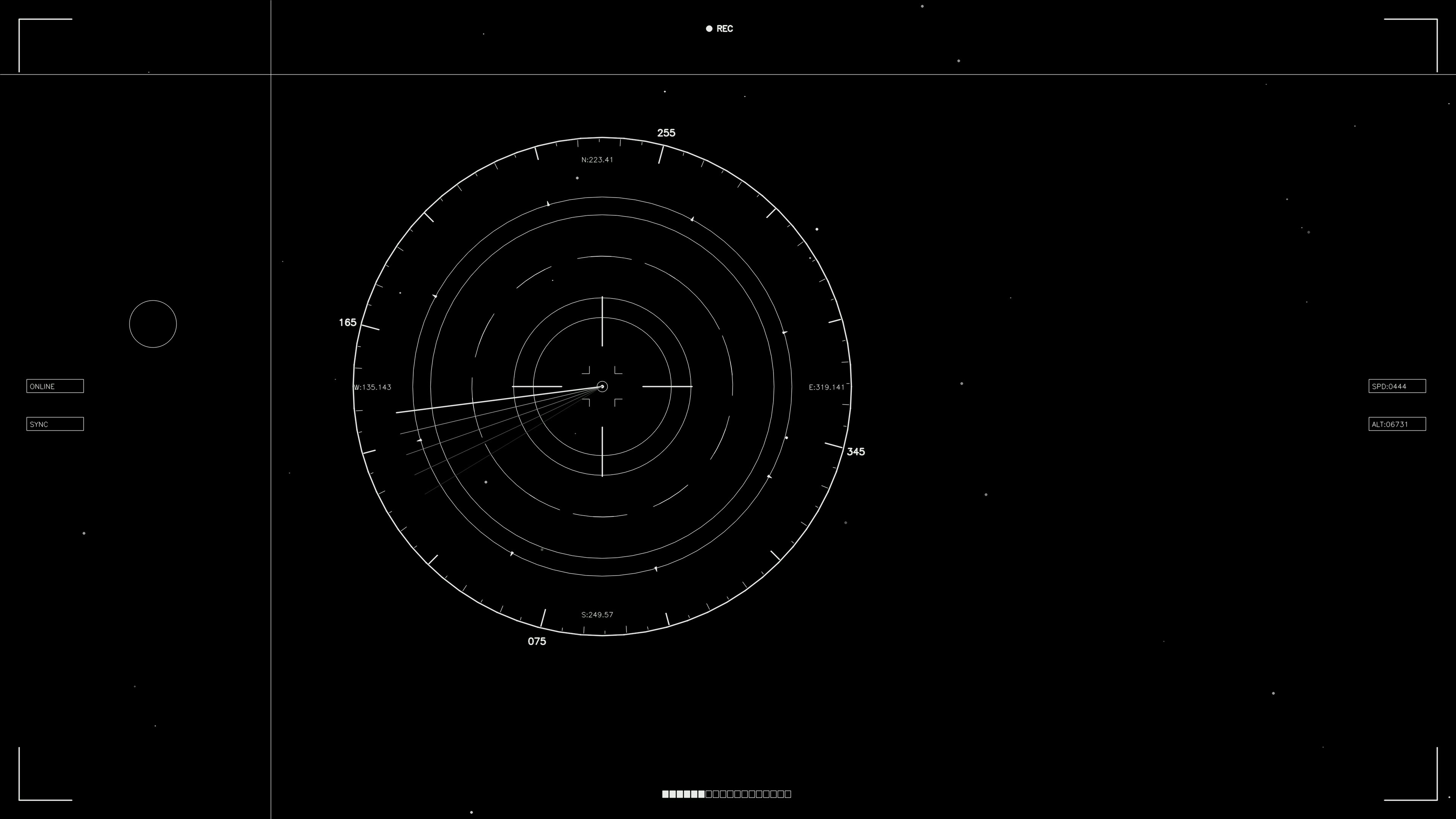 Scifi hud animation for web designers and videographers featuring radar and tracking elements