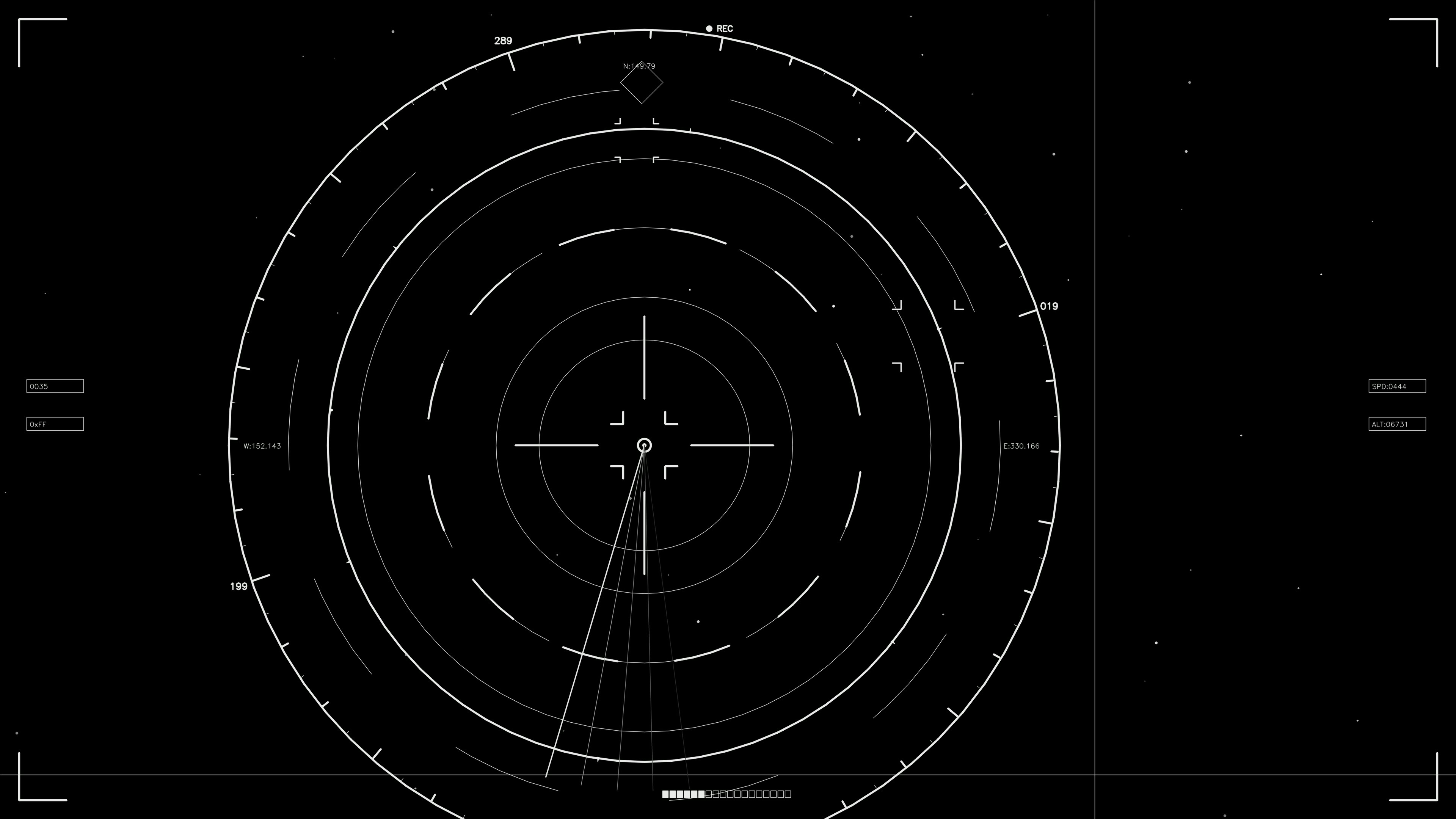 Scifi hud animation for design use in web and video projects during real time applications