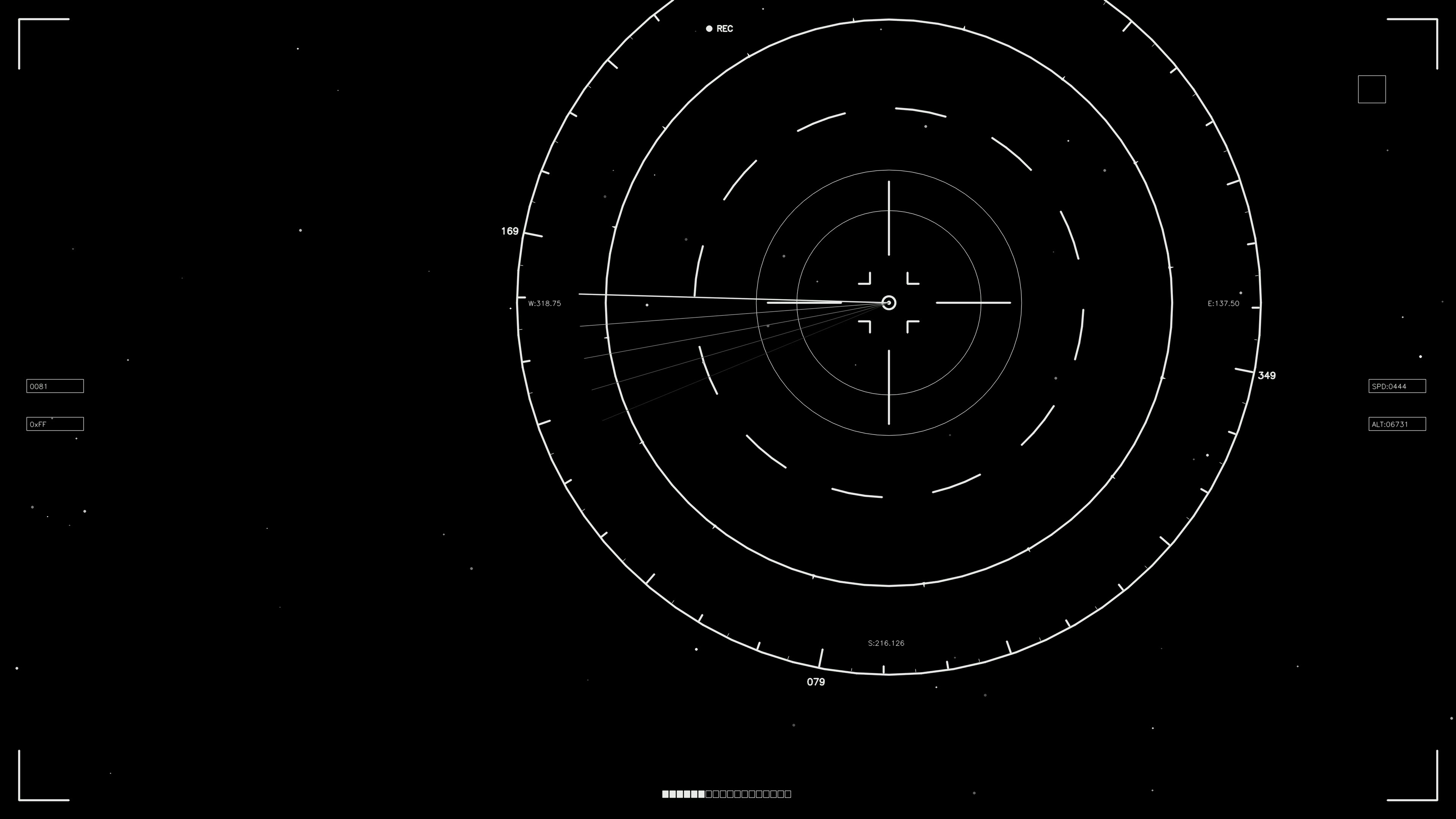 Sci-fi hud animation for web design and video projects showcasing radar and tracking functions for digital content