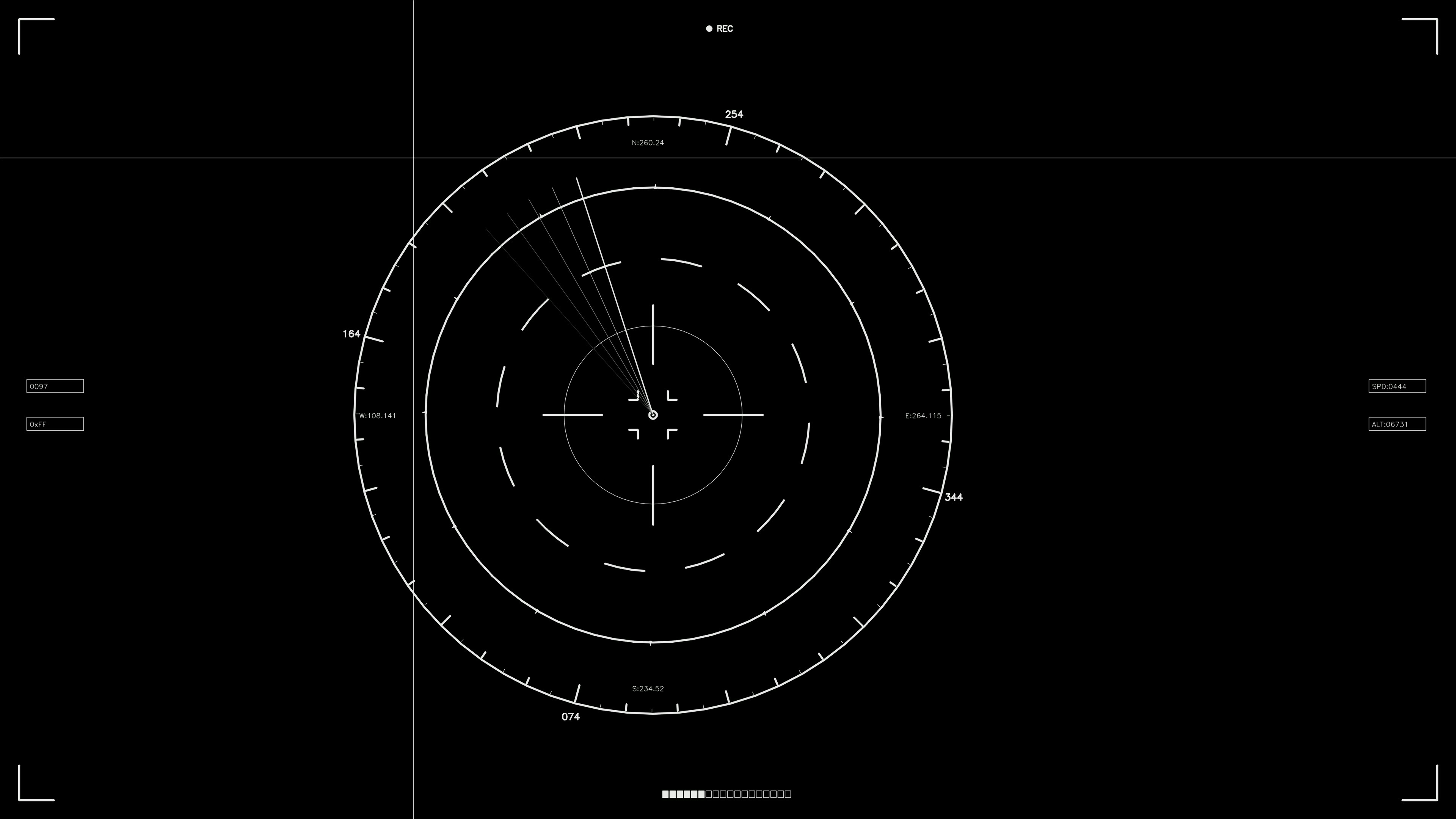 Scifi hud animation designed for web designers and videographers in digital environments