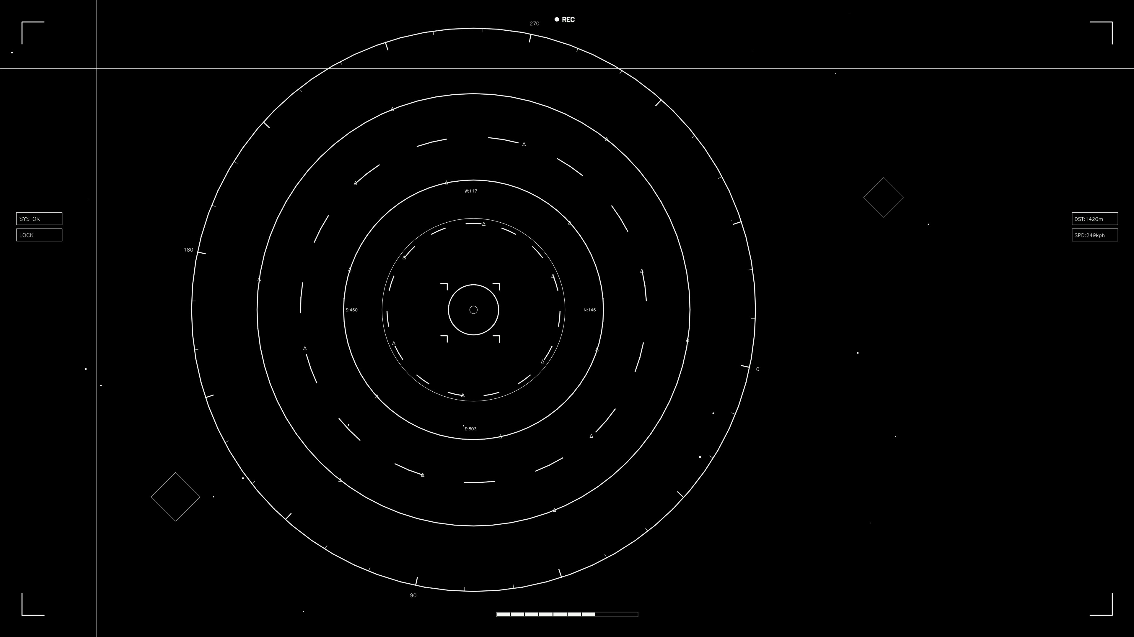 Hud elements animation for web design and sci-fi video creation with circular patterns and lines