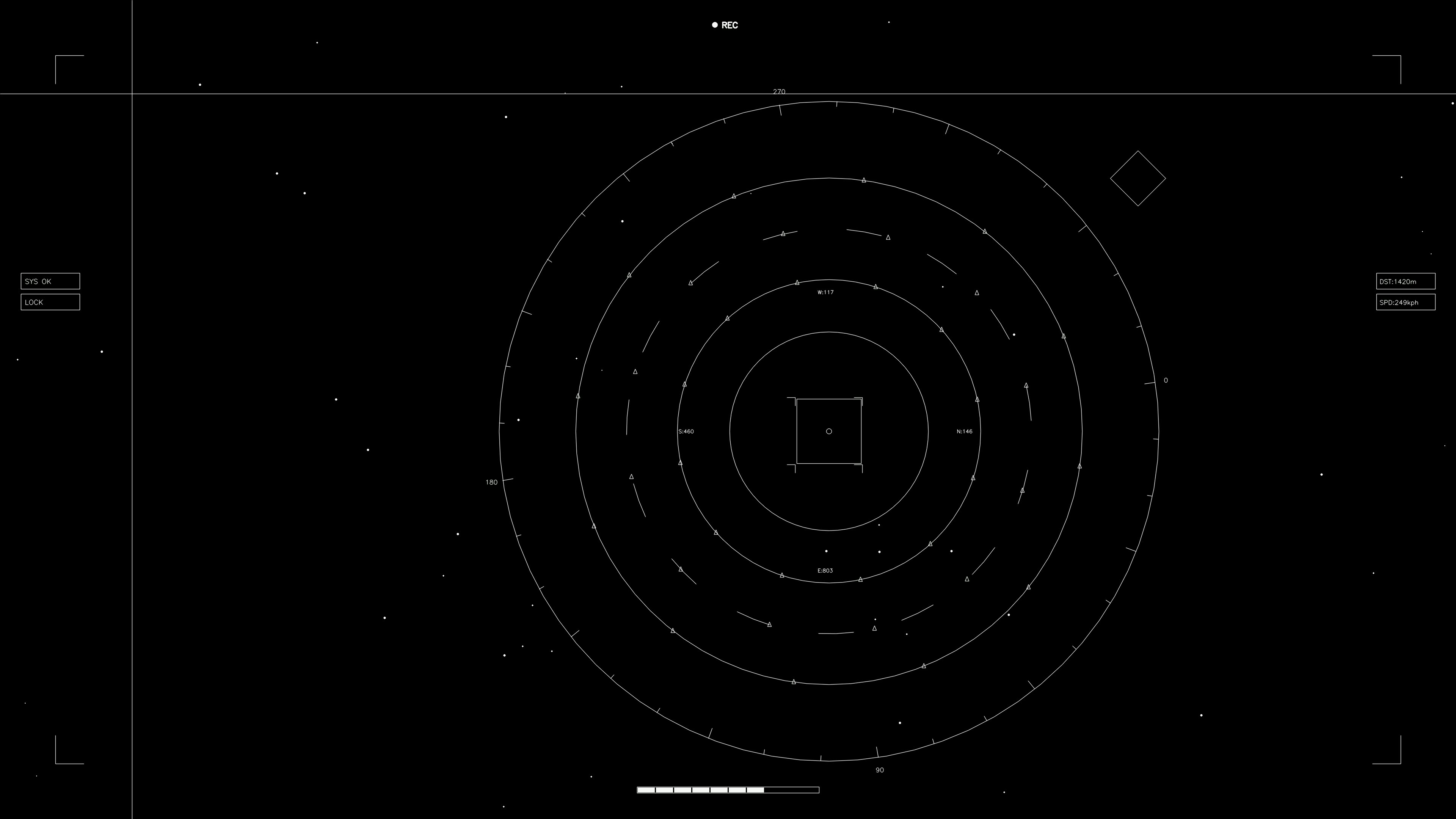 Hud elements animation for web designer and sci-fi video cutter showcase in digital space with focus on circular patterns and recording features