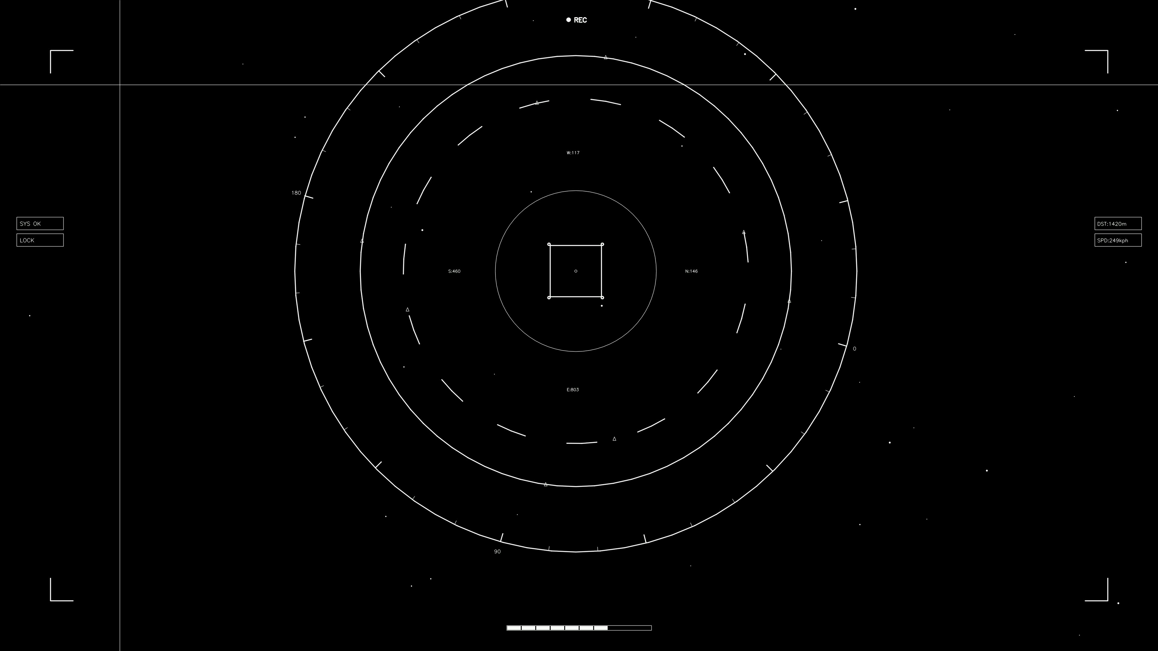Hud elements animation for web designer and sci-fi video creator focused on user interface and display features
